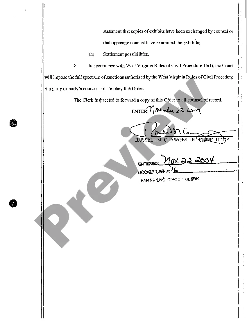 Preview A07 Scheduling Order