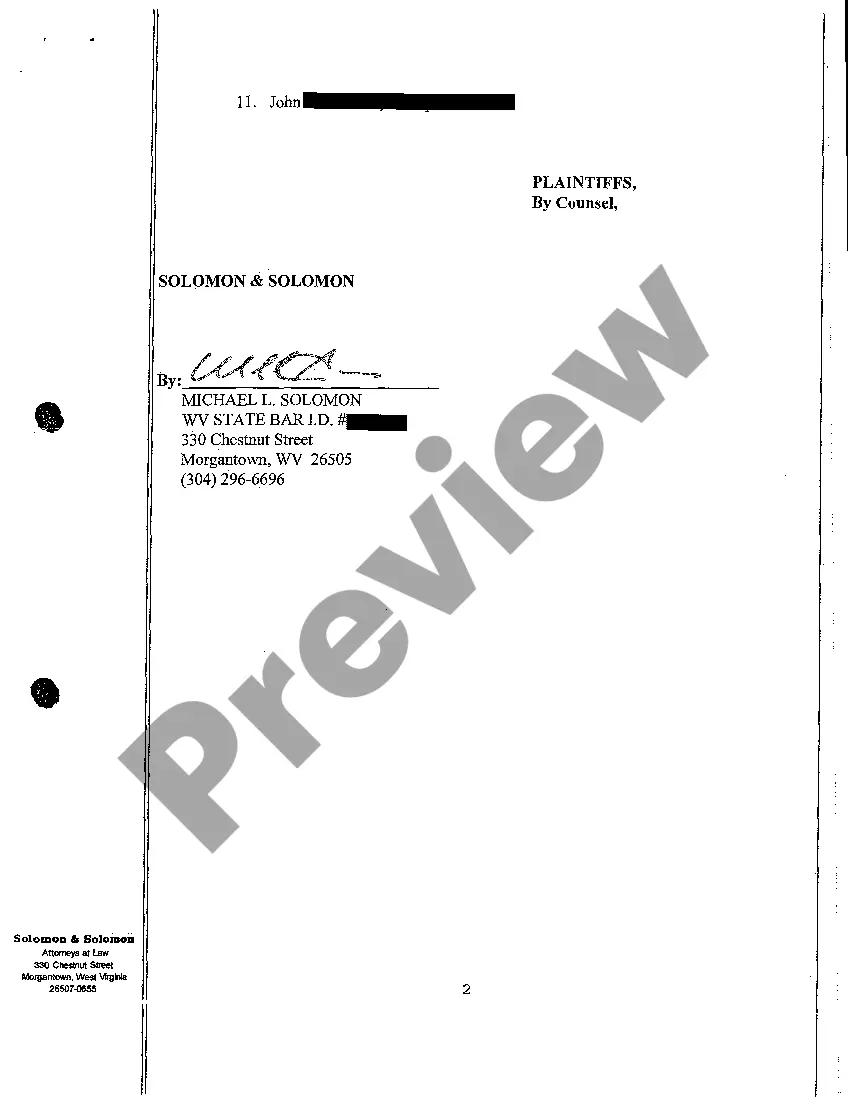 Preview A08 Plaintiff's Initial Disclosure of Fact Witnesses