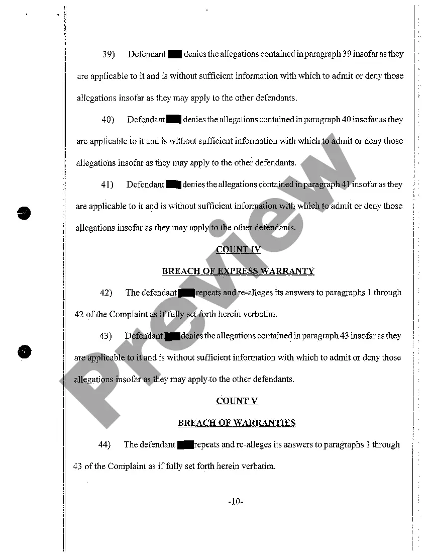 Get A04 Answer and Affirmative Defenses on Behalf of Defendant Preview A04 Answer and Affirmative Defenses on Behalf of Defendant