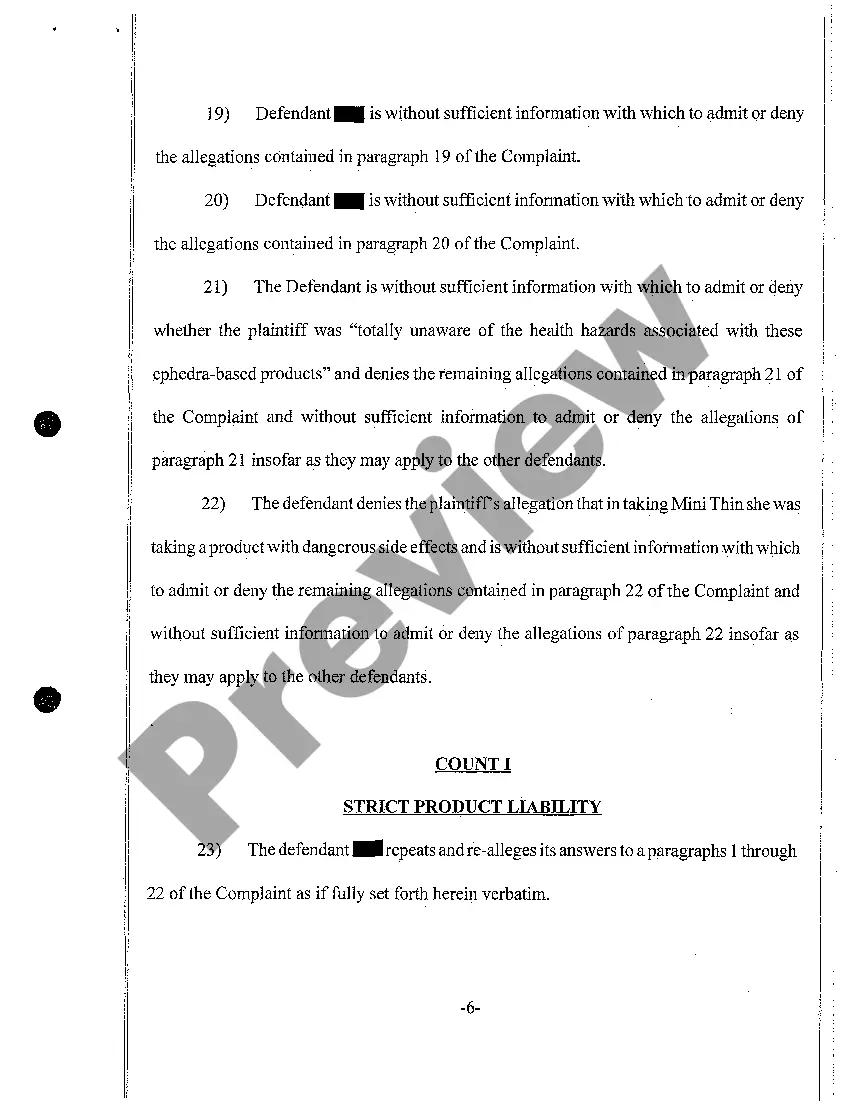 Get A04 Answer and Affirmative Defenses on Behalf of Defendant Preview A04 Answer and Affirmative Defenses on Behalf of Defendant