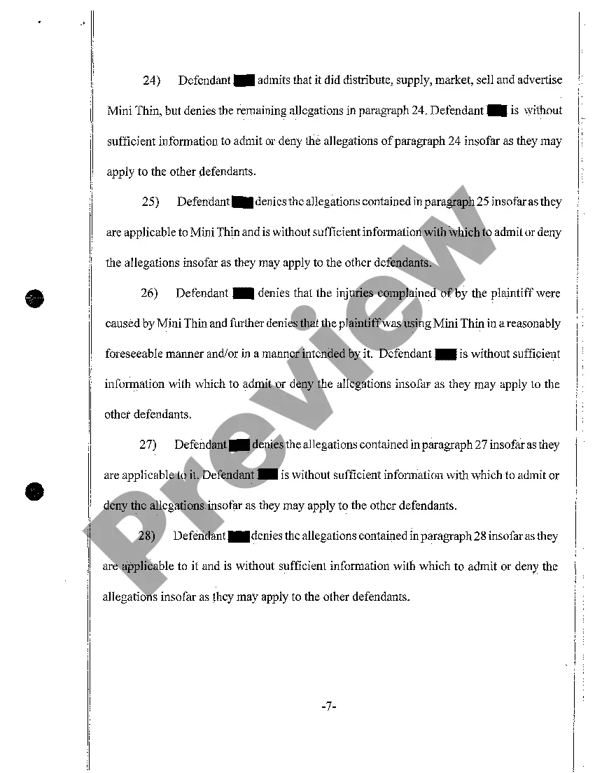 Get A04 Answer and Affirmative Defenses on Behalf of Defendant Preview A04 Answer and Affirmative Defenses on Behalf of Defendant