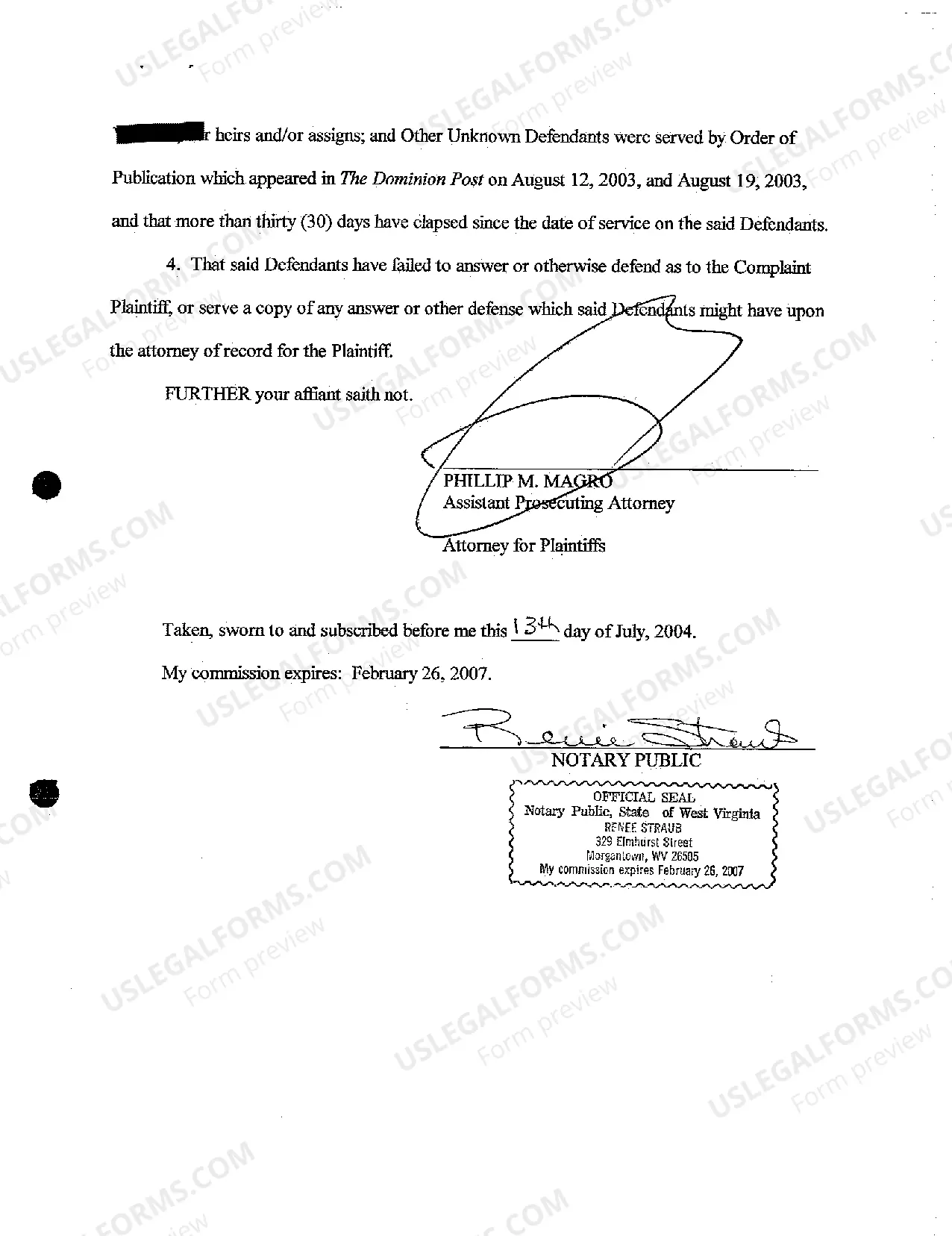 Preview A08 Affidavit