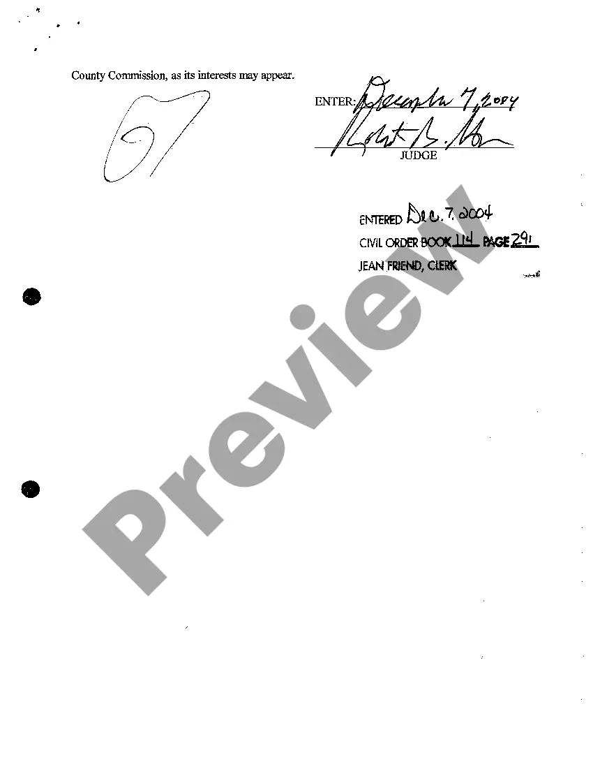 Preview A14 Judgment Filing Report of Sale of Real Estate by Special Commissioner, Approving Report, Confirming Sale, and Ordering Disbursement of Funds