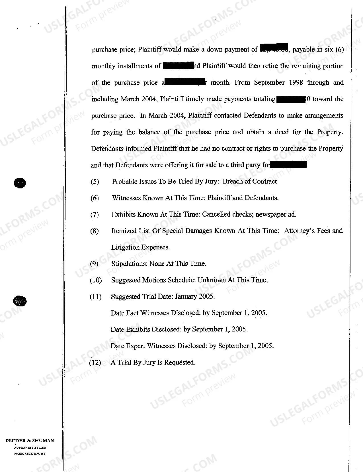 Preview A06 Plaintiff's Pretrial Memorandum