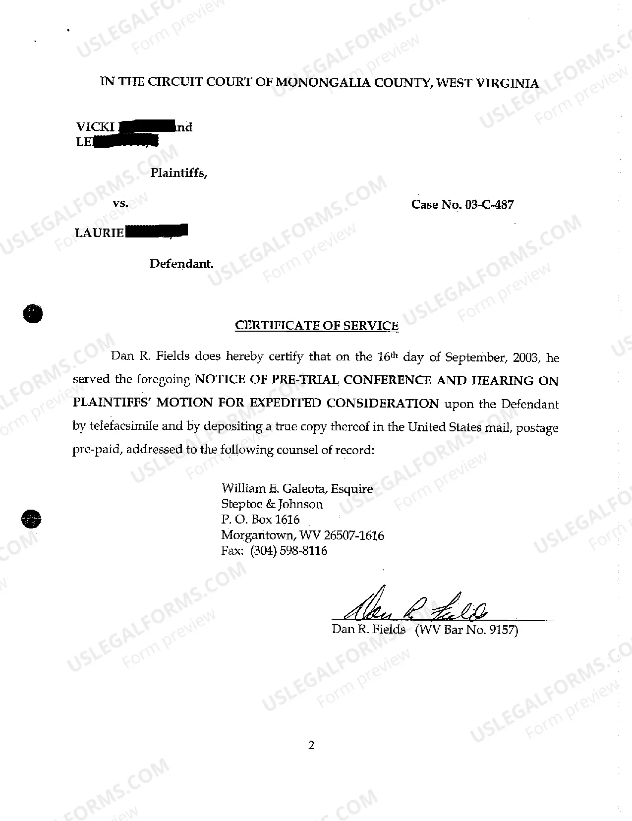 Preview A04 Notice of Pretrial Conference and Hearing on Plaintiff's Motion for Expedited Consideration