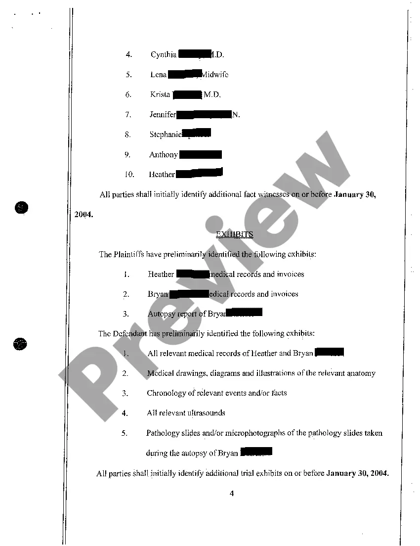 Preview A07 Pretrial Scheduling Order