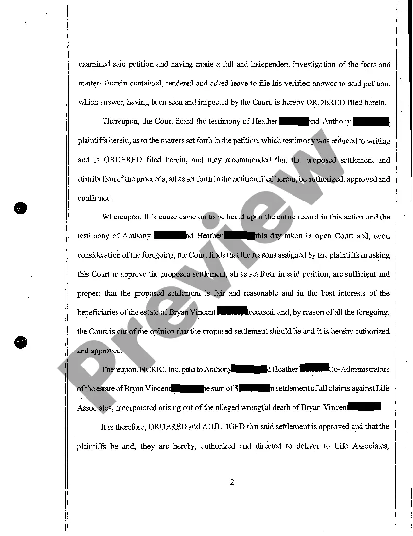 Get A11 Order Approving Settlement Preview A11 Order Approving Settlement