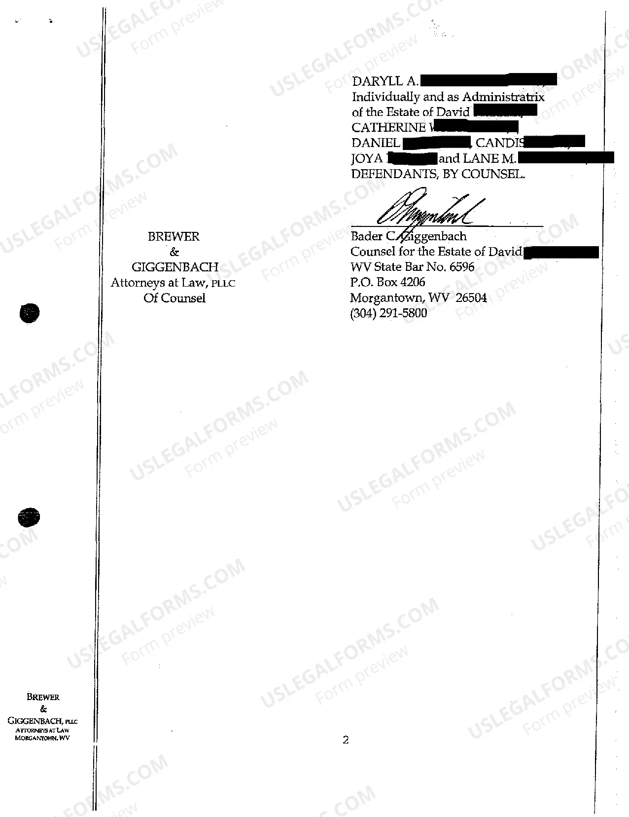 Preview A05 Defendant's Notice of Bona Fide Defense