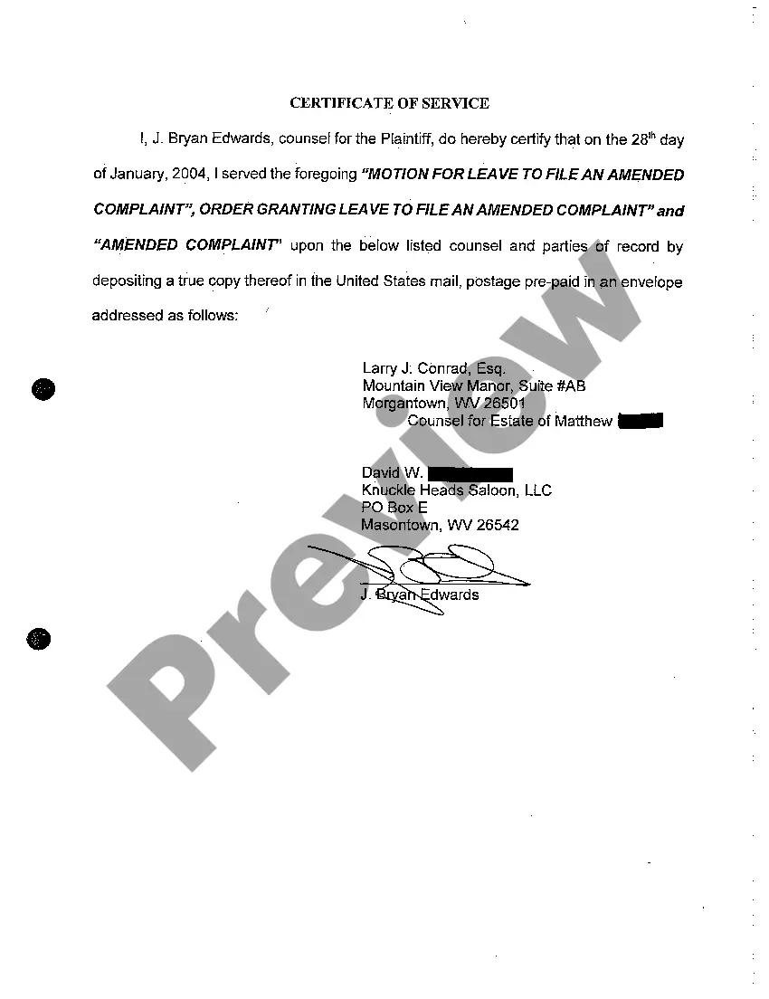 Preview A06 Motion for Leave to File and Amended Complaint