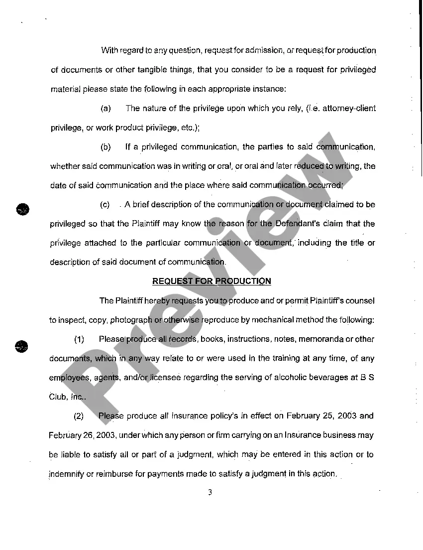 Preview A12 Plaintiff's First Set of Combined Discovery Requests to Defendant