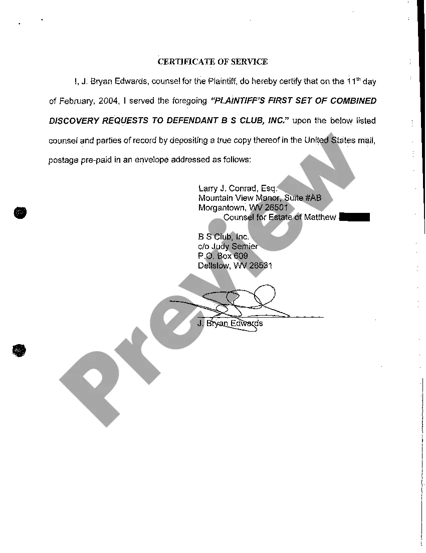 Preview A12 Plaintiff's First Set of Combined Discovery Requests to Defendant