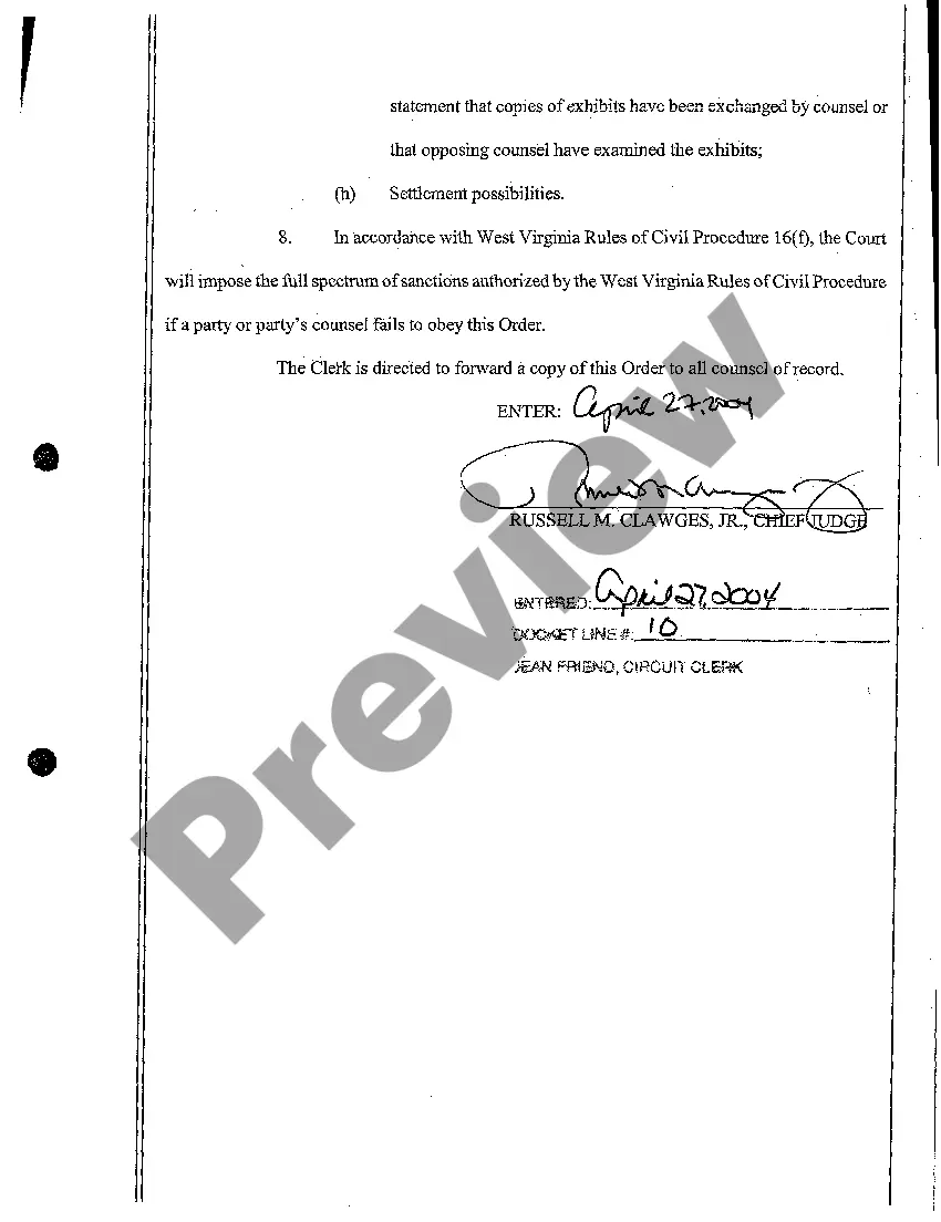Get A07 Scheduling Order Preview A07 Scheduling Order