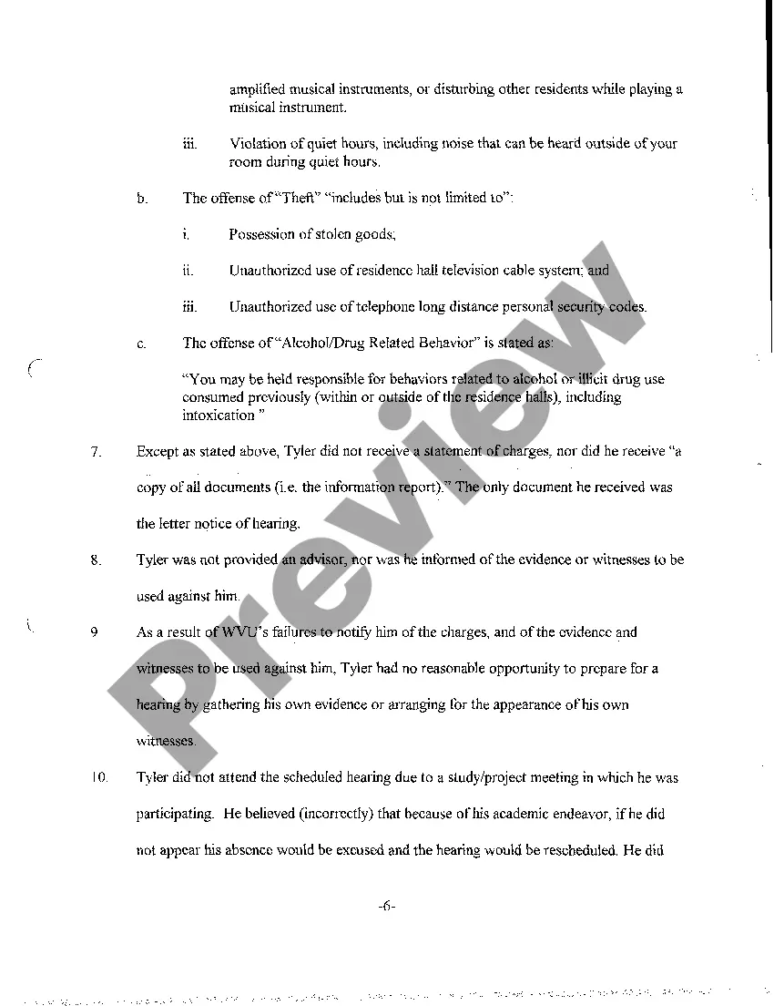 Preview A02 Petition For Writ of Certiorari and Review and For Temporary Injunction from Evicting Petitioner from Occupancy of College Dormitory