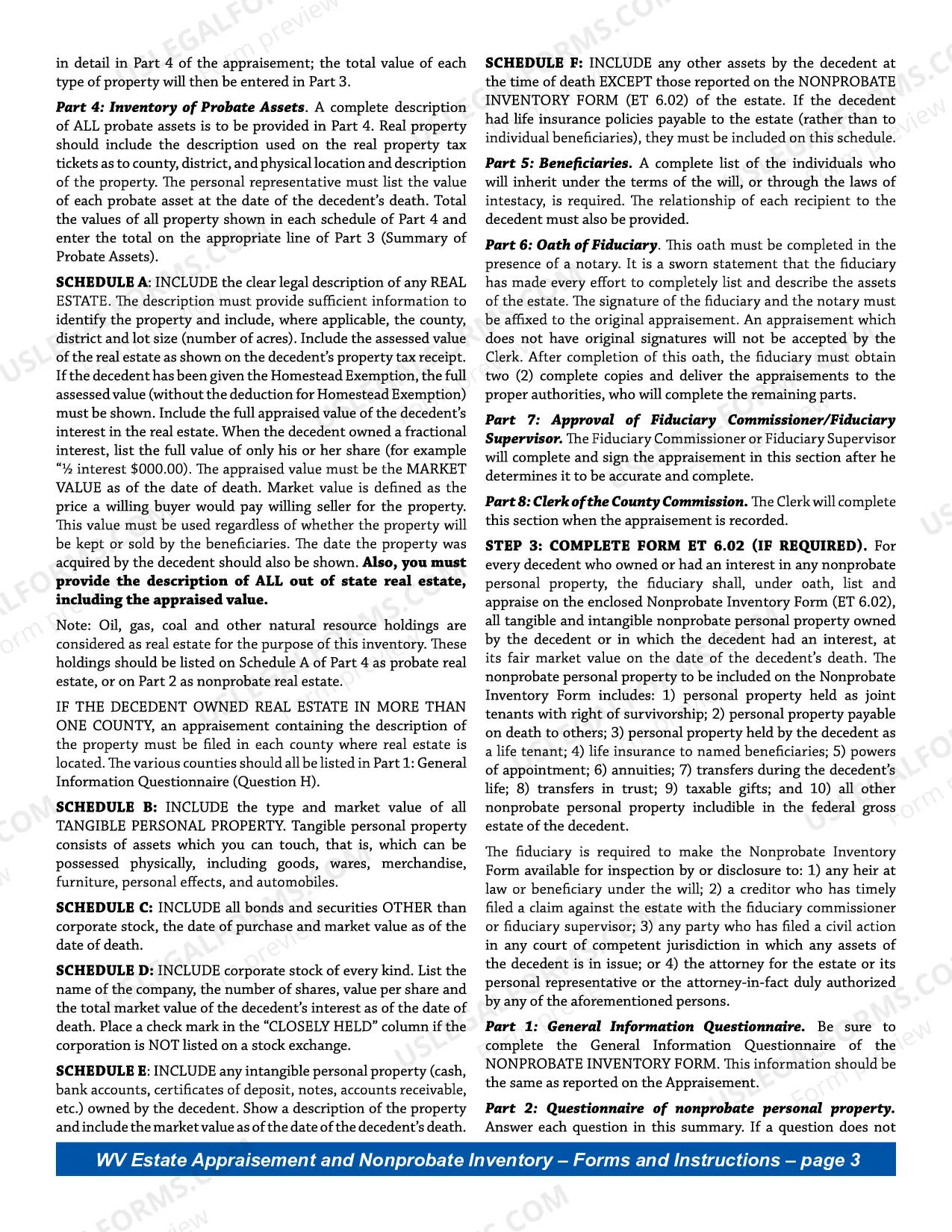 Preview Appraisement of the Estate for Decedents Dying on or after July 13, 2001