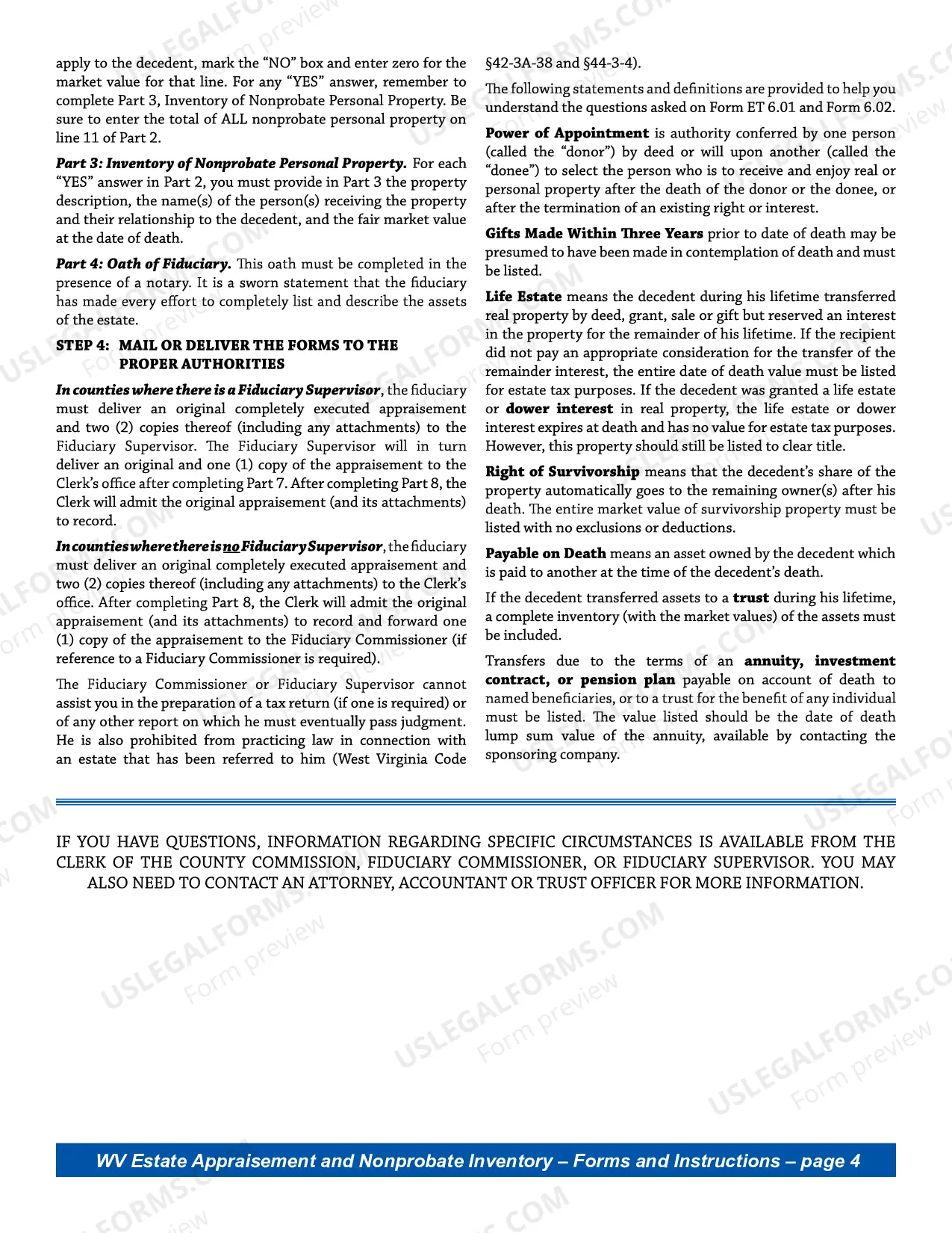 Preview Appraisement of the Estate for Decedents Dying on or after July 13, 2001