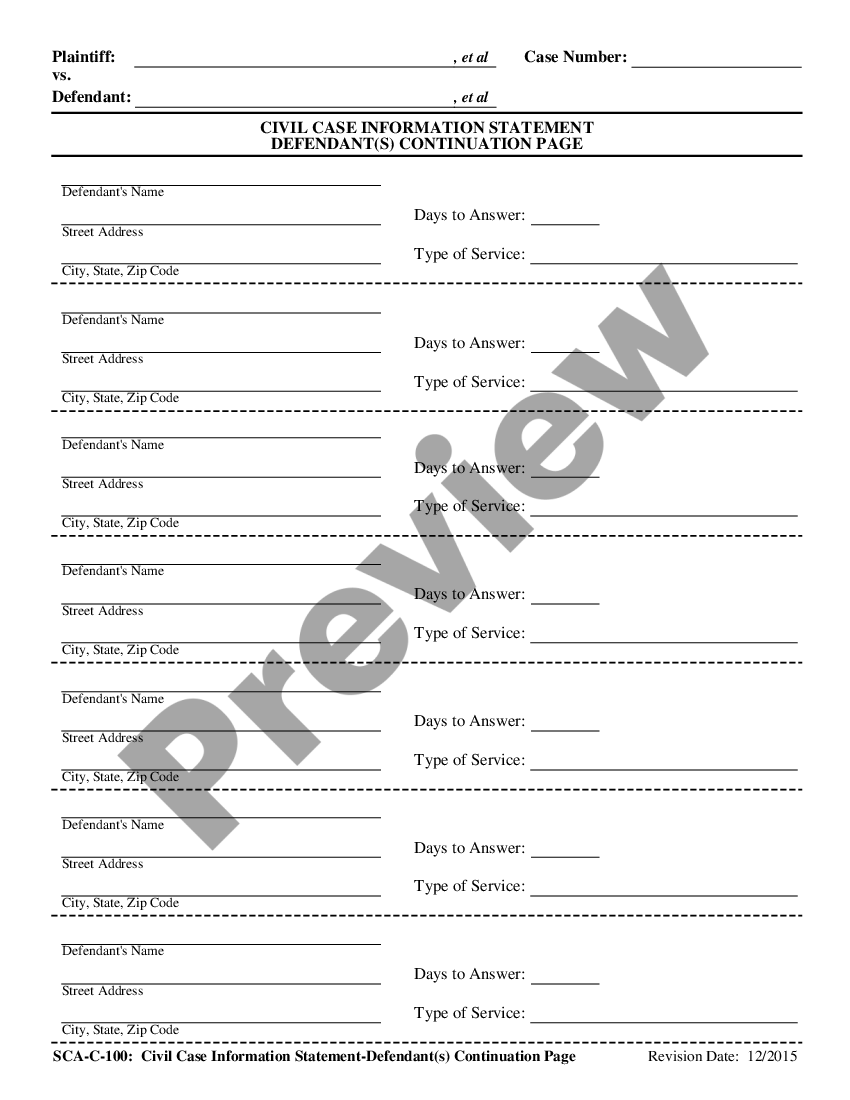 West Virginia Civil Case Information Statement Civil Cases (Other than ...