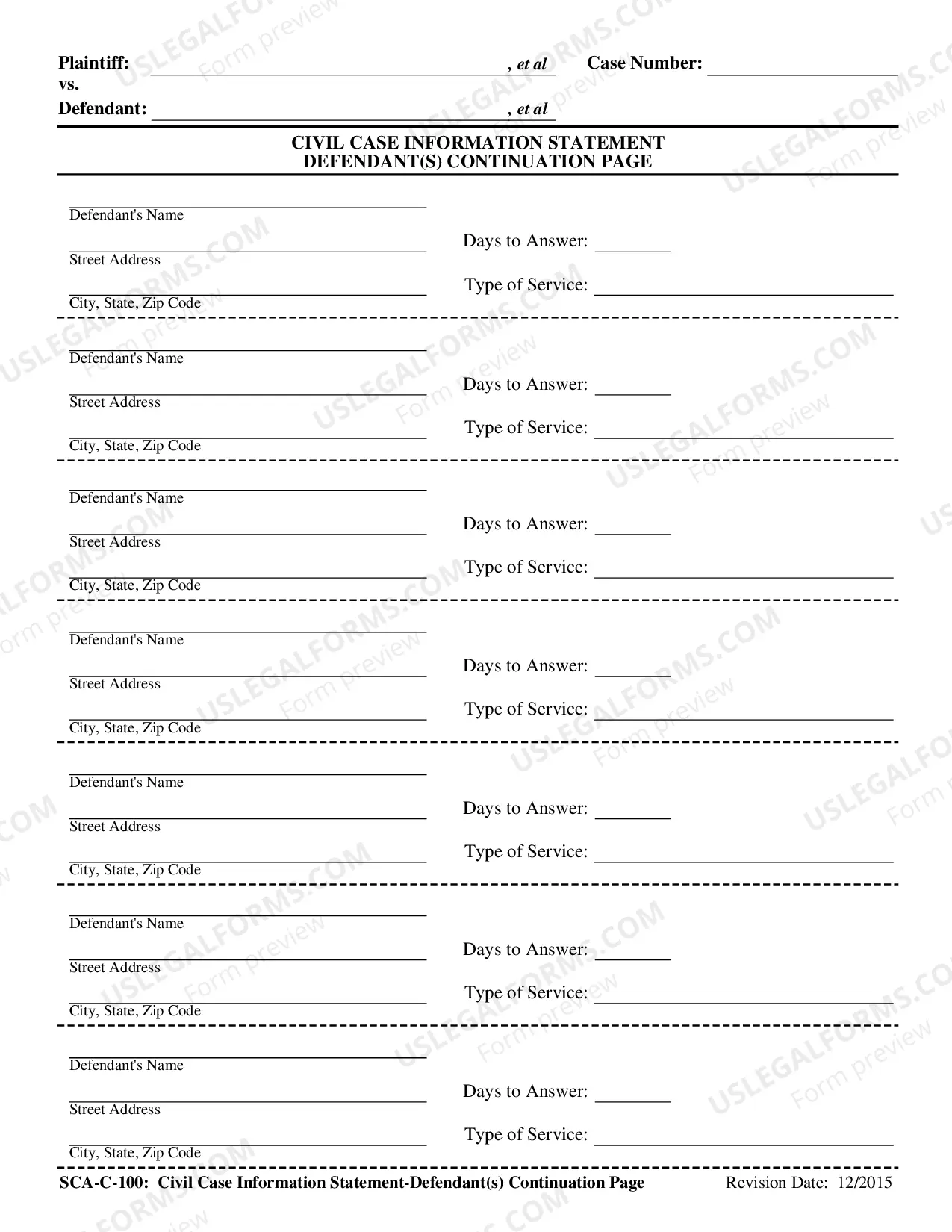 Preview Civil Case Information Statement Civil Cases (Other than Domestic Relations)