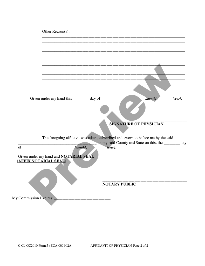 West Virginia Affidavit Of Physician Us Legal Forms 2377