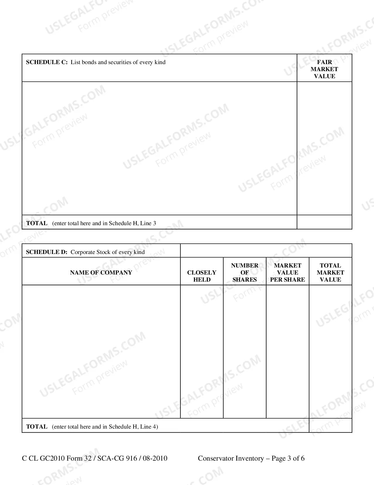 Preview Inventory of a Conservator