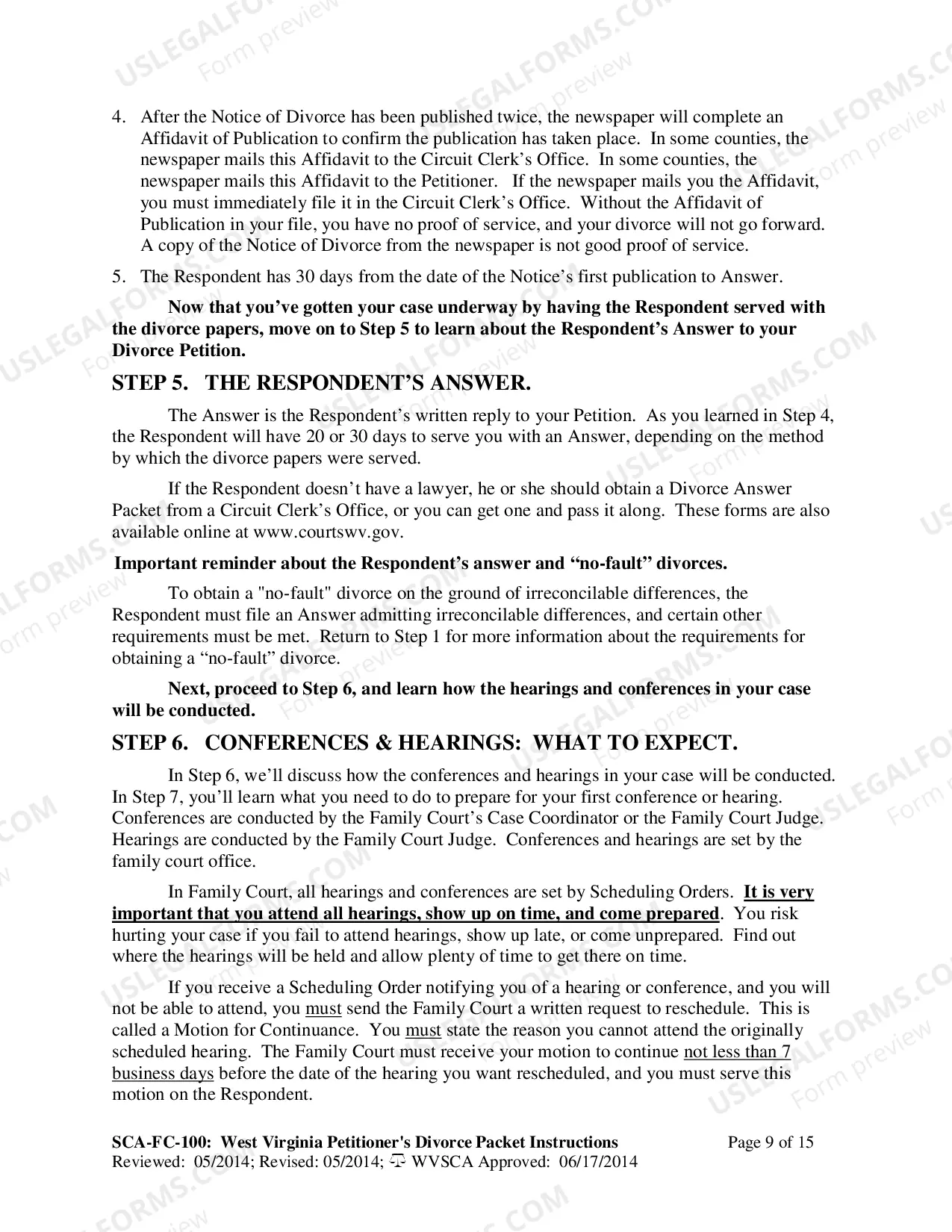 Preview Instructions for Completing Divorce Forms - Petitioner