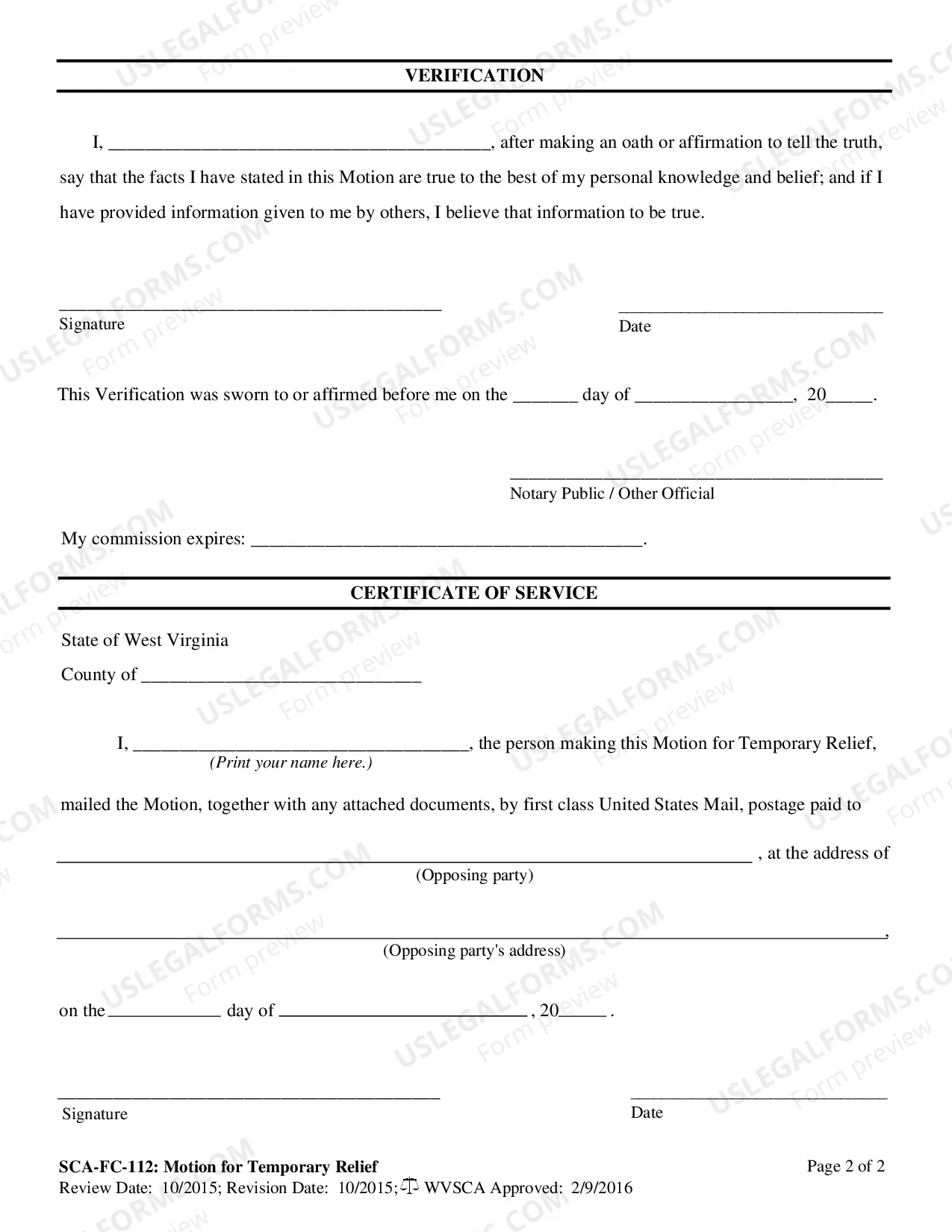 Preview Motion for Temporary Relief