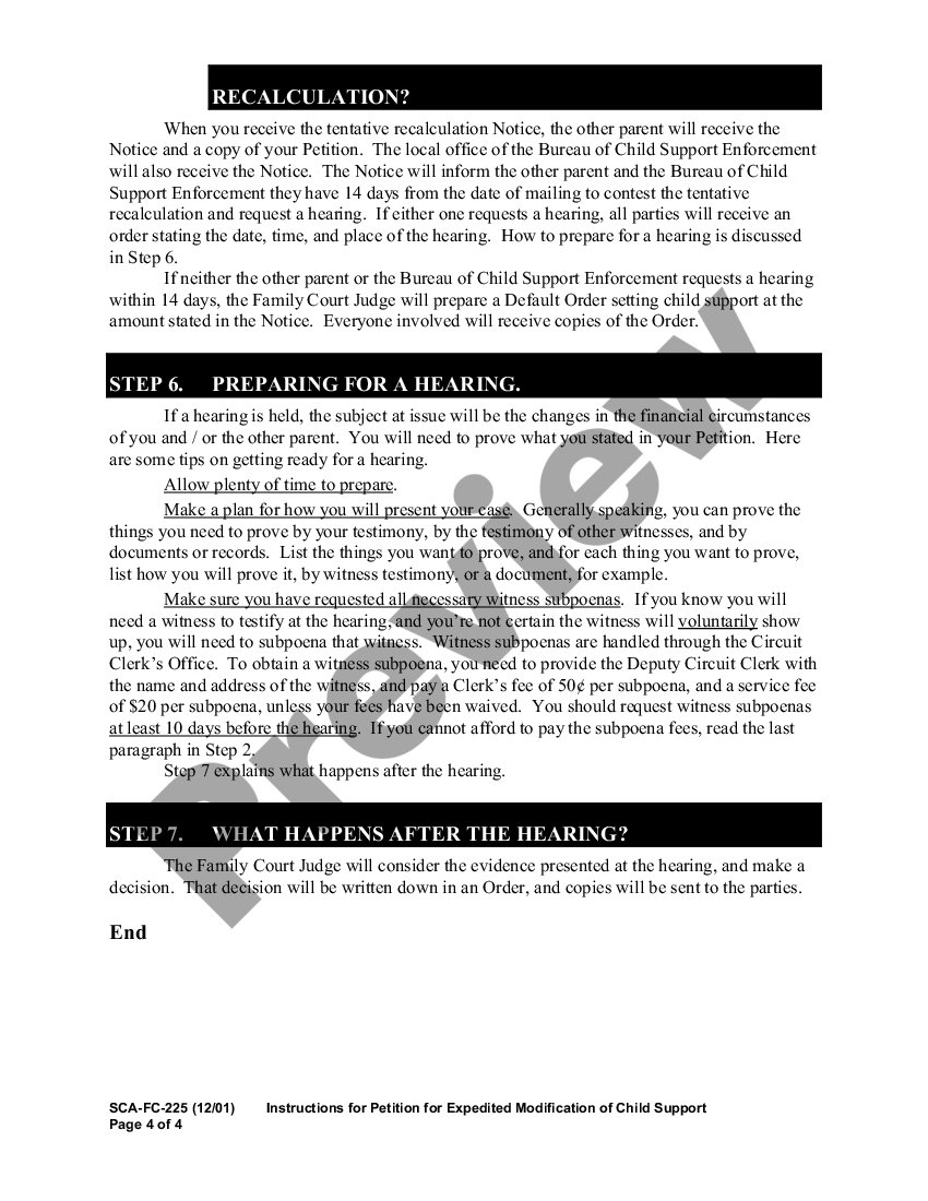 West Virginia Expedited Modification of Child Support West Virginia