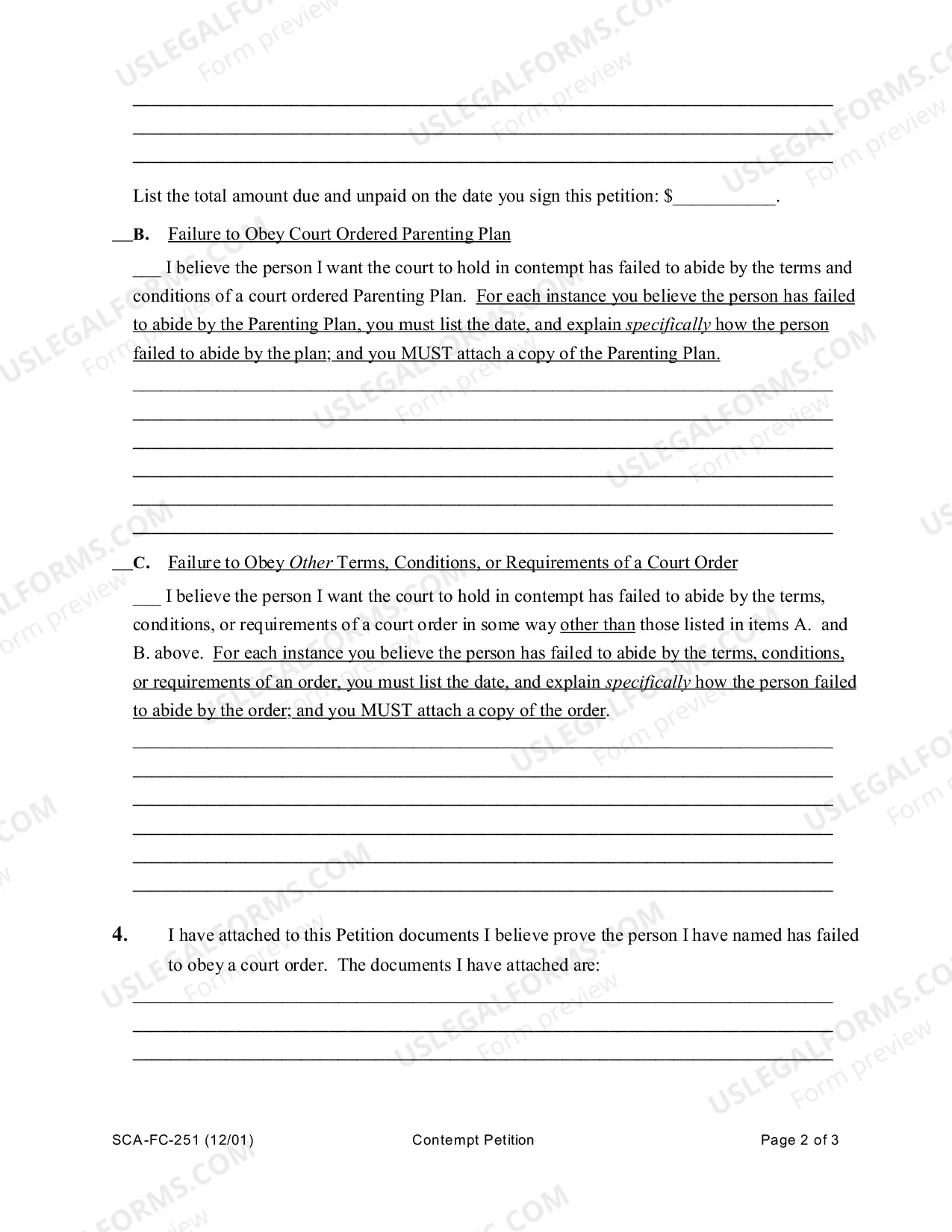 Preview Petition for Contempt