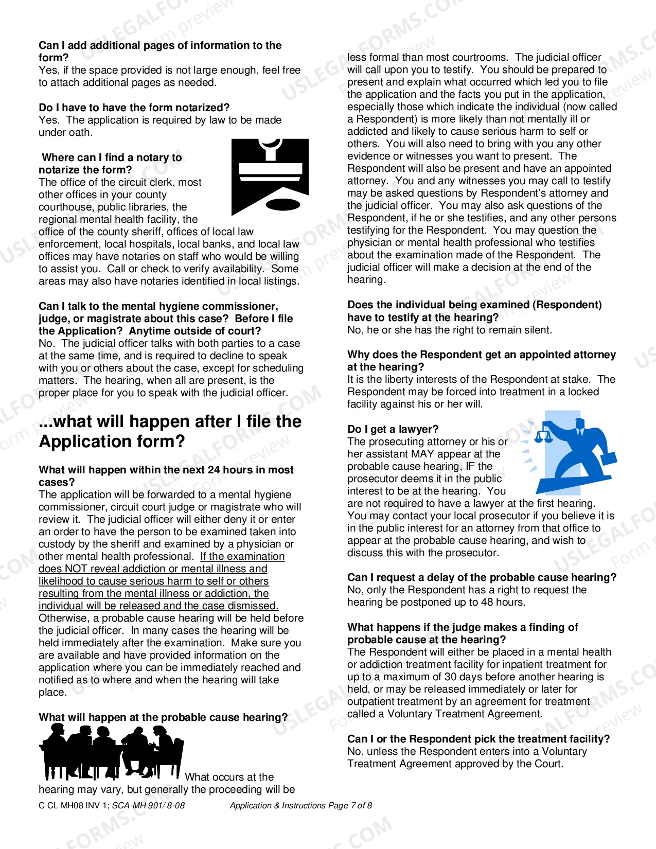 Preview Application for Involuntary Custody for Mental Health Examination