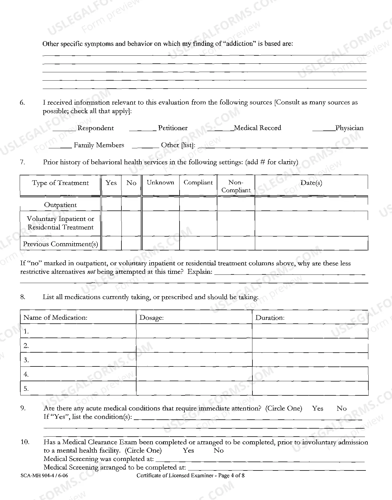 Preview Certificate of Licensed Examiner West Virginia Code: Section 27-5-2, 3, 4 and Section 27-5-11