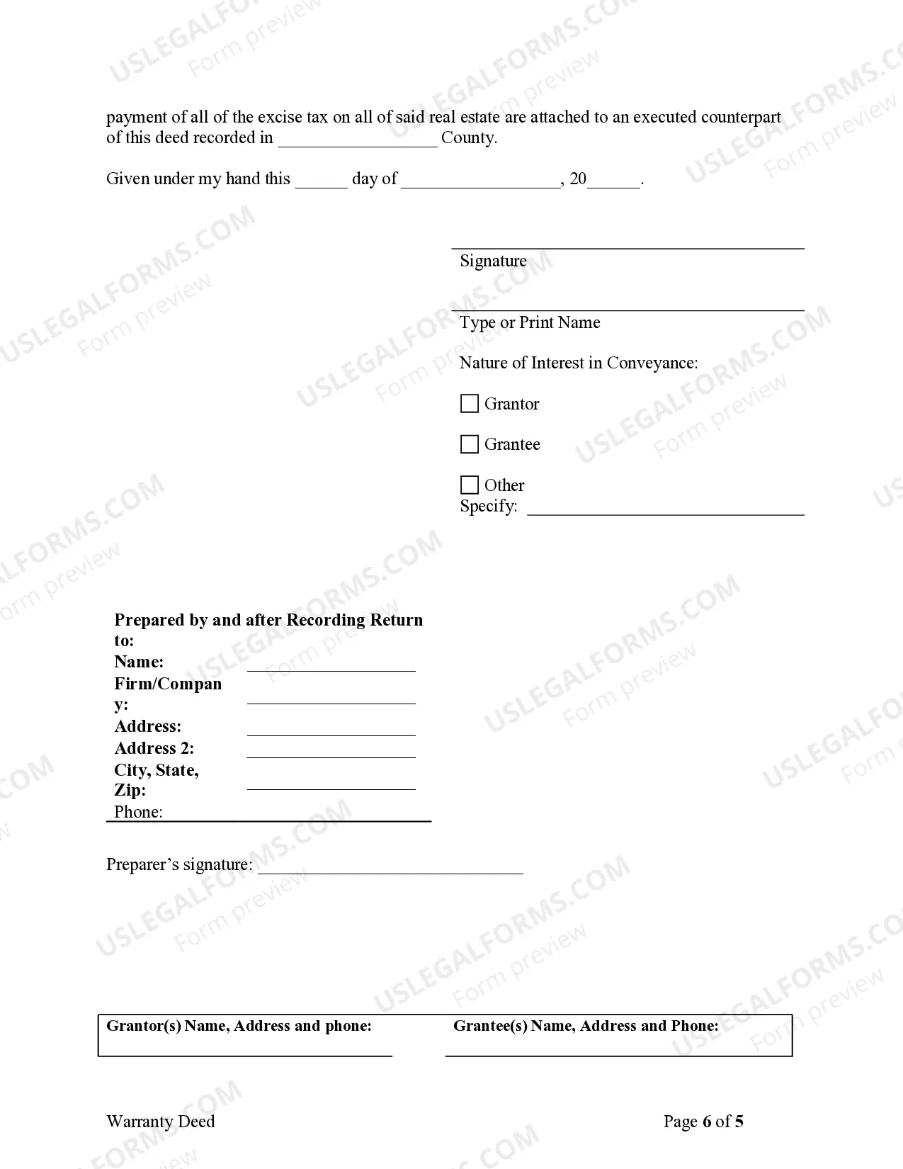 Preview Warranty Deed from Parents to Child with Reservation of Life Estate