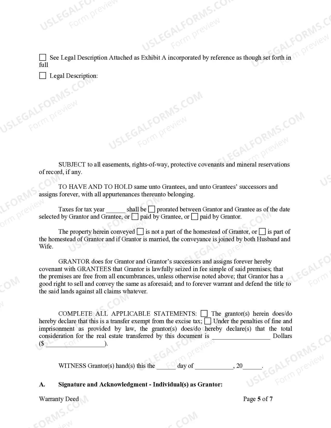 Preview Warranty Deed where a Limited Partnership or LLC is the Grantor, or Grantee