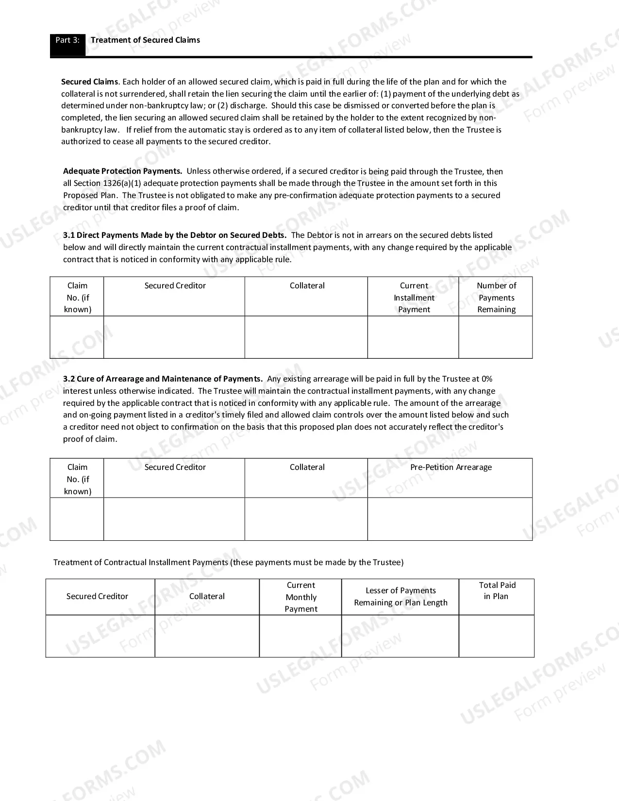 Preview Chapter 13 Plan (Proposed Chapter 13 Plan)