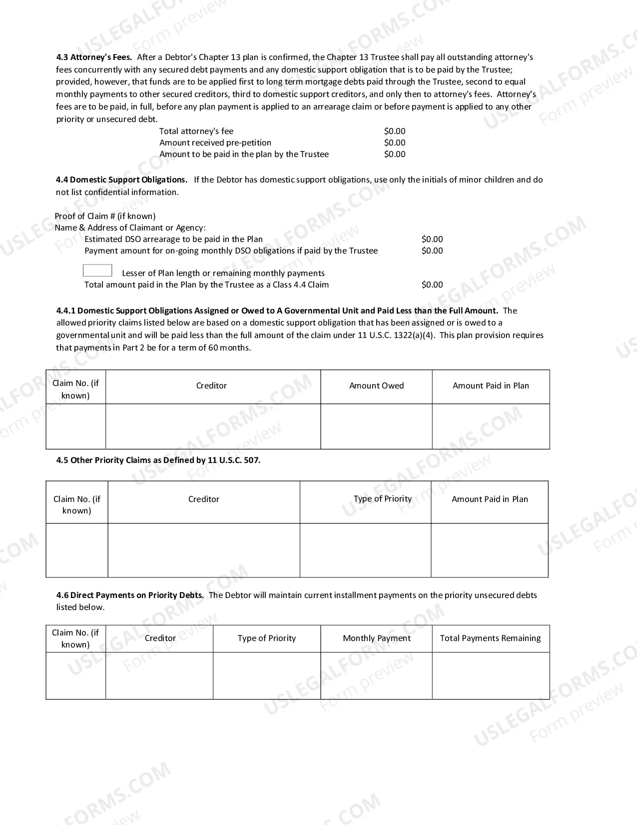 Preview Chapter 13 Plan (Proposed Chapter 13 Plan)