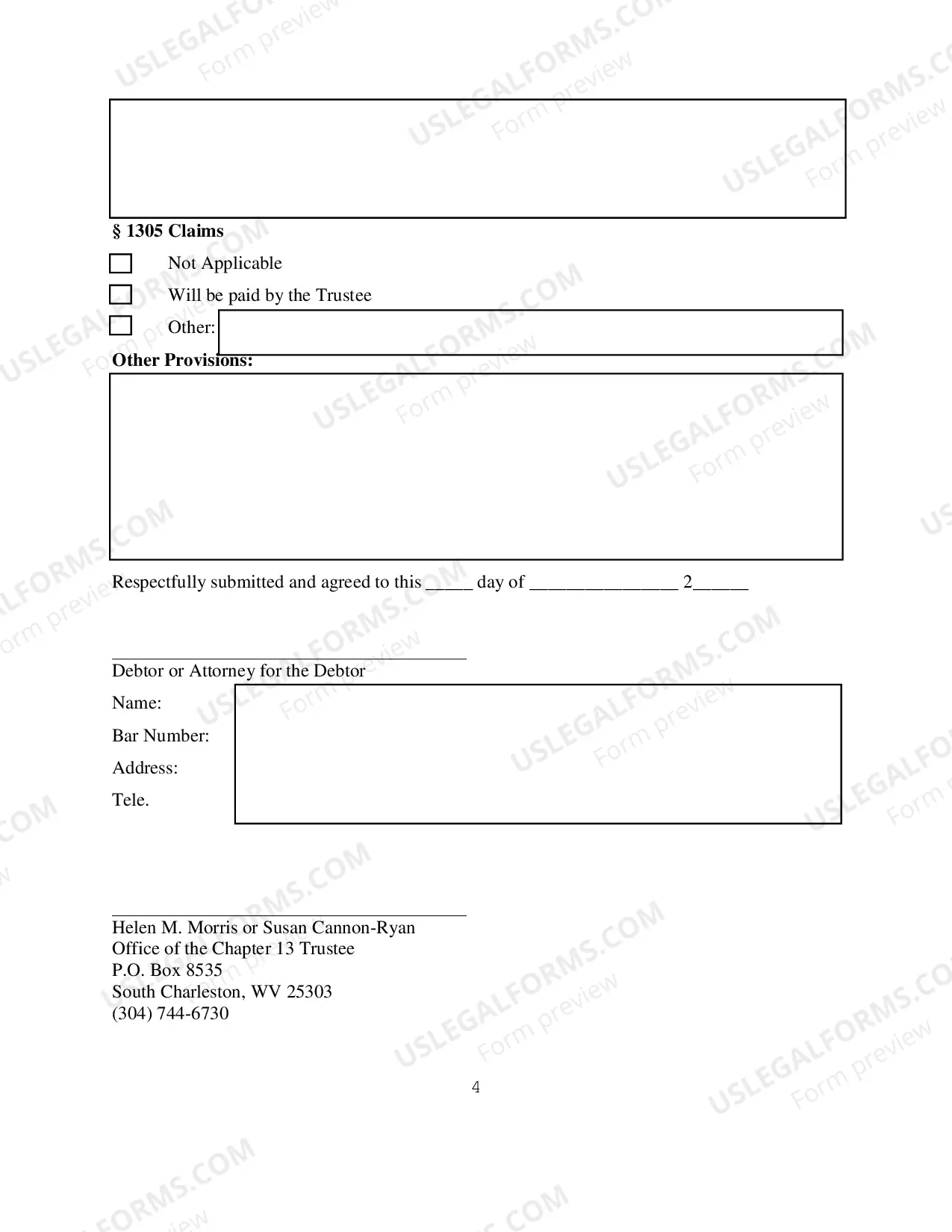Preview Joint Stipulation and Order Authorizing Plan Modification