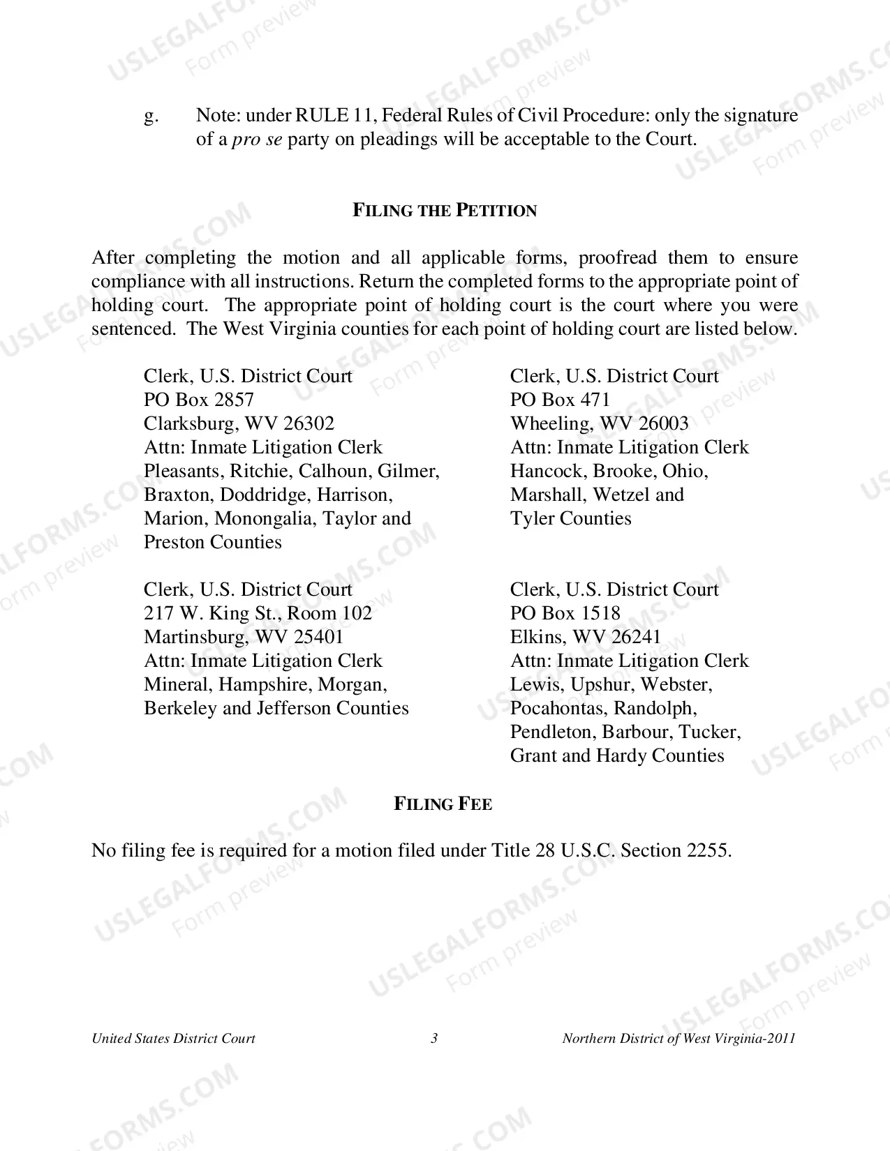 Preview Motion under 28 U.S.C. ' 2255 to Vacate, Set Aside ir Correct a Sentence by a Person in Federal Custody
