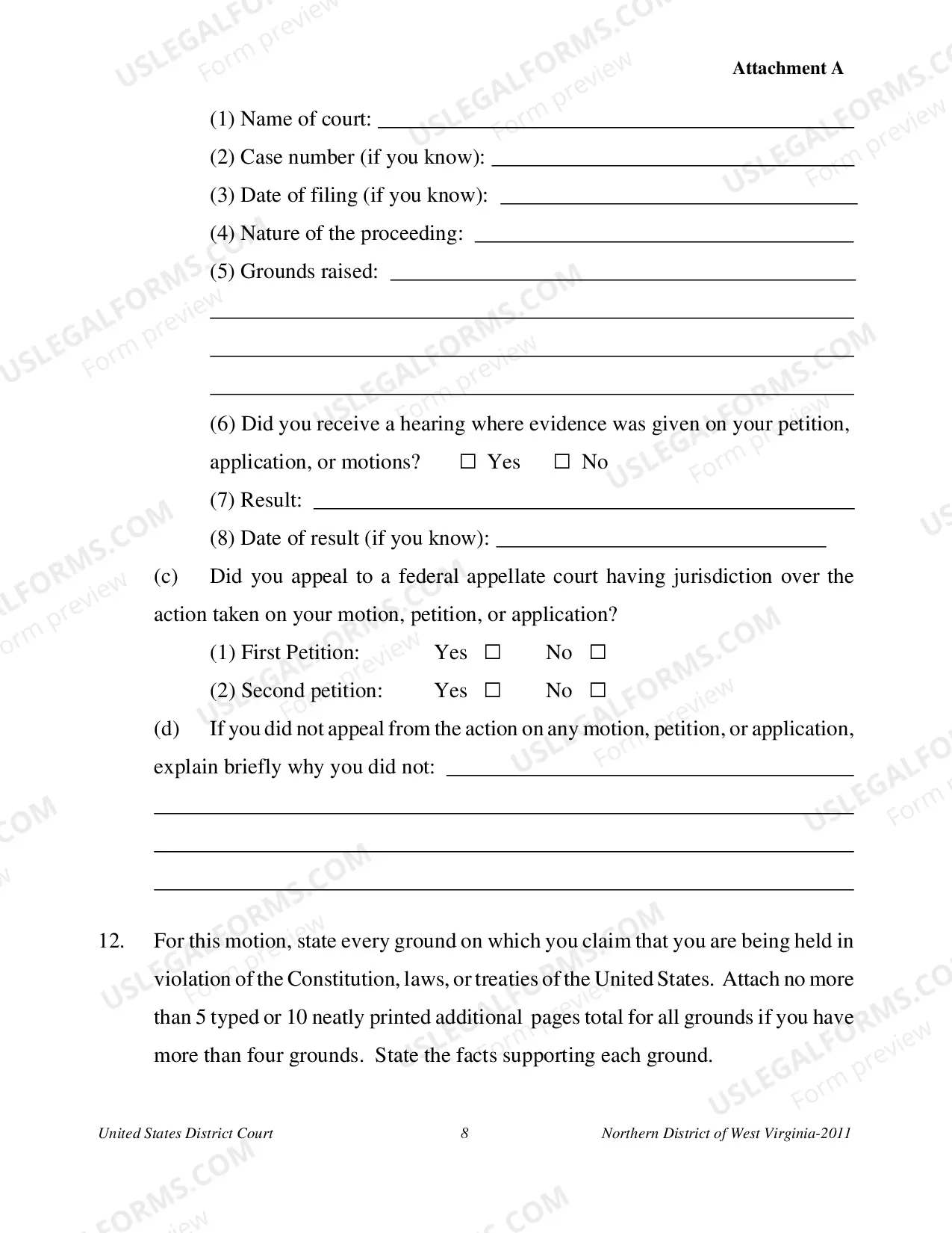 Preview Motion under 28 U.S.C. ' 2255 to Vacate, Set Aside ir Correct a Sentence by a Person in Federal Custody