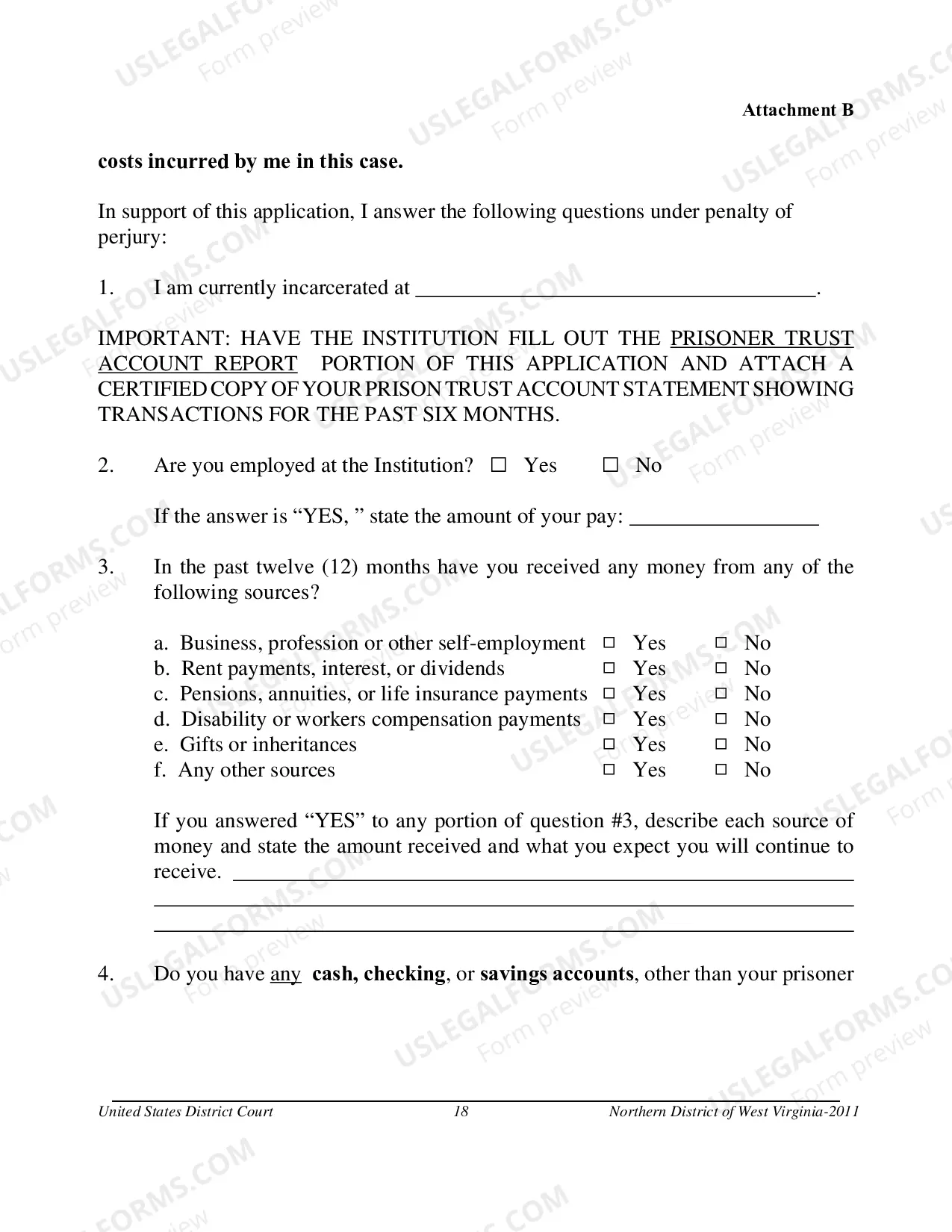 Preview Petition and Affidavit to Pay Without Prepayment of Fees (IFP)