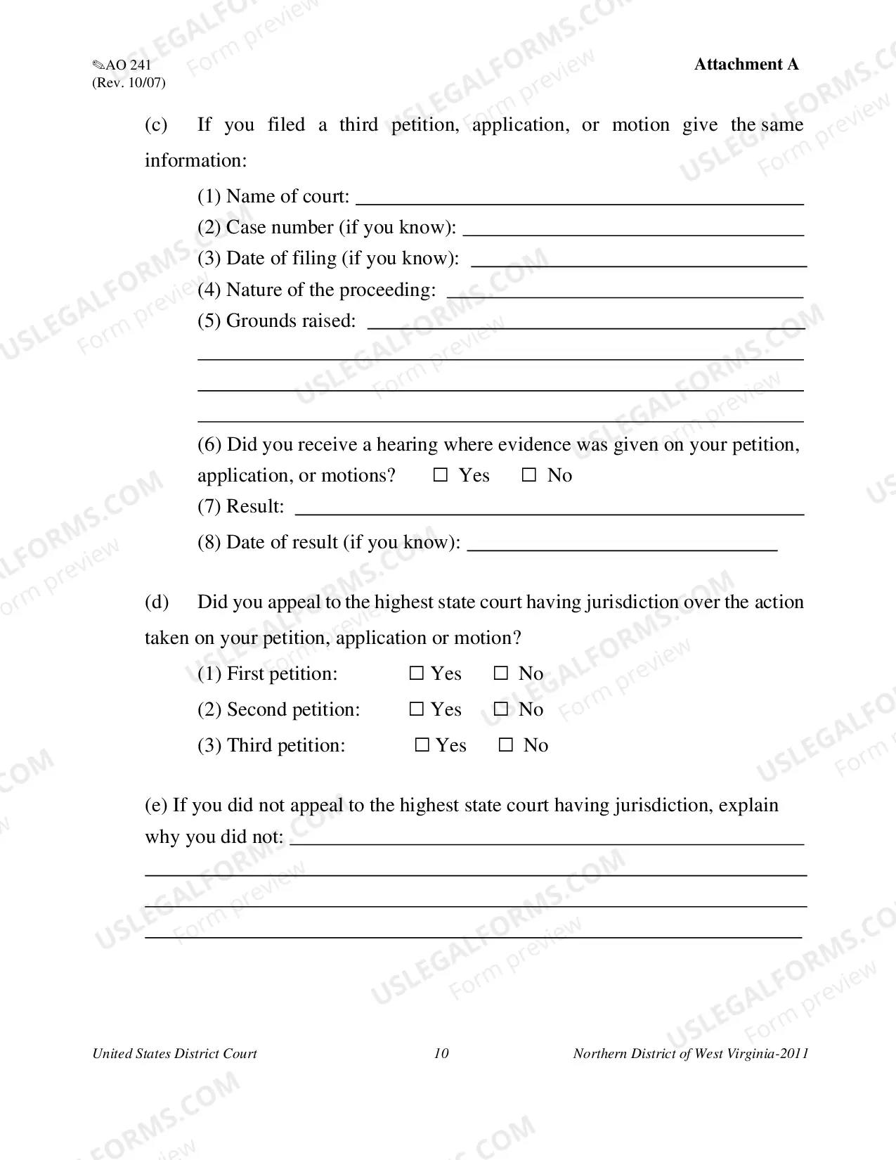 Preview State Habeas Corpus Package - 28 U.S.C. ' 2254