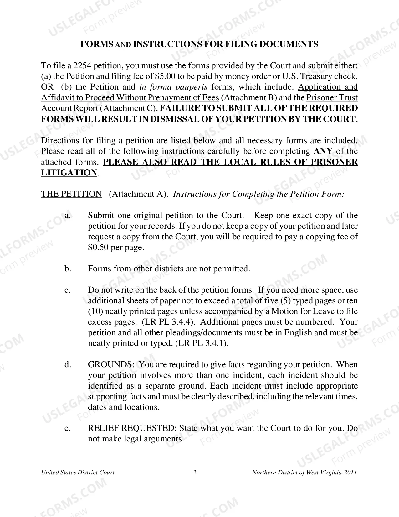 Preview State Habeas Corpus Package - 28 U.S.C. ' 2254