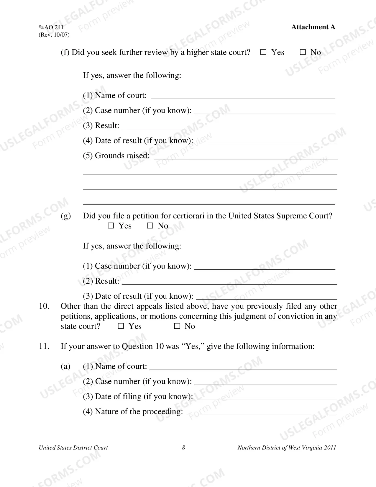 Preview State Habeas Corpus Package - 28 U.S.C. ' 2254