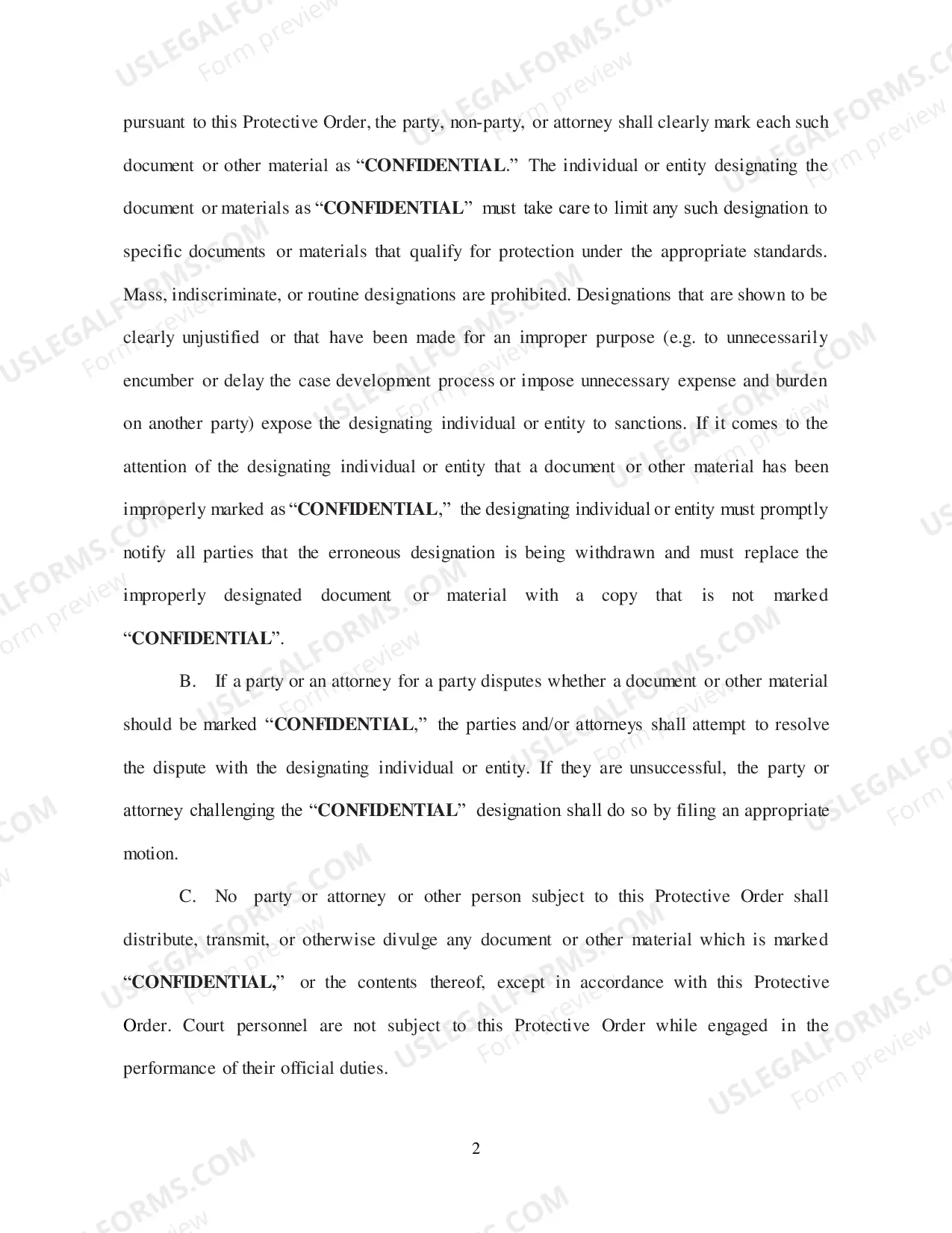 Preview Agreed Protective Order (L R Civ P 26.4)