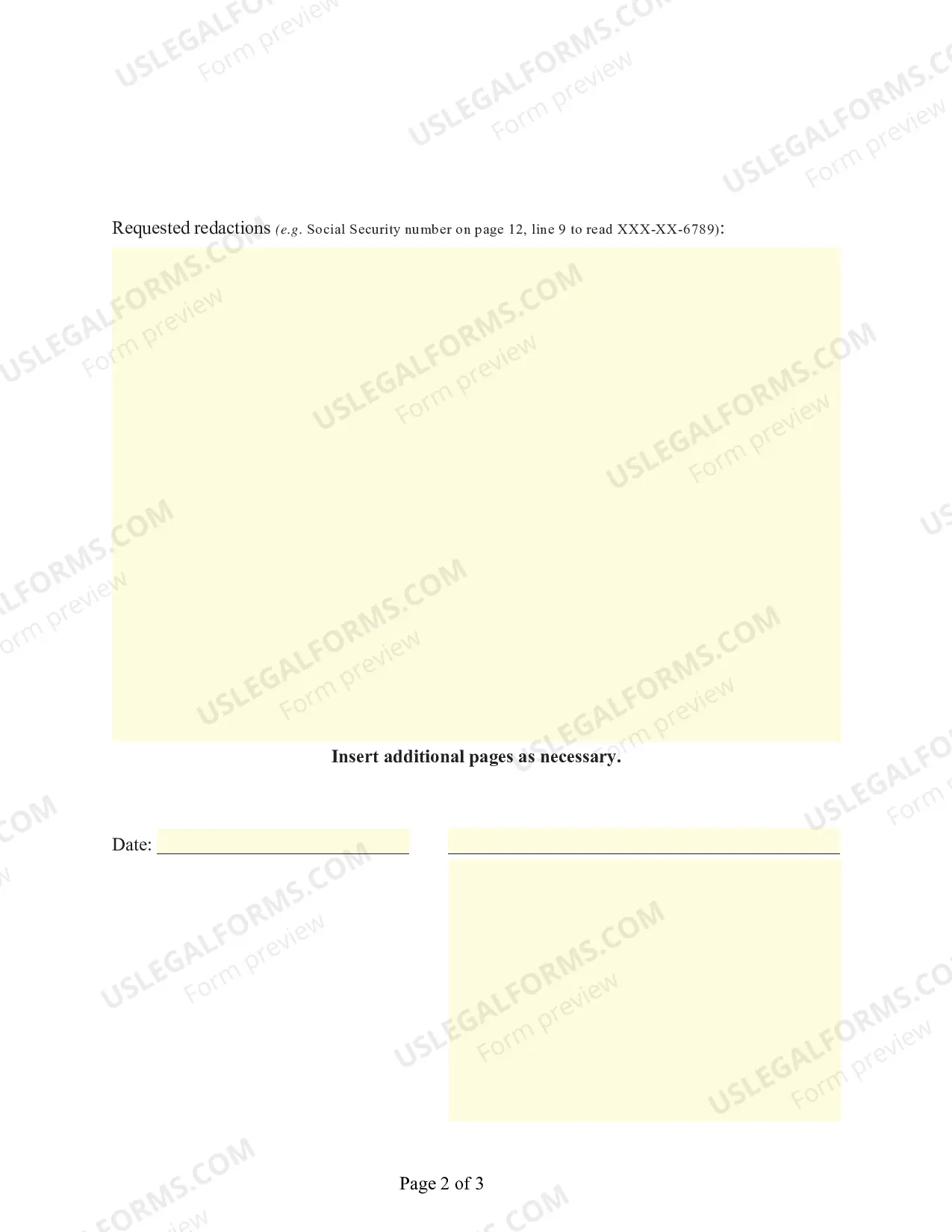Preview Request for Redaction of Personal Identifiers