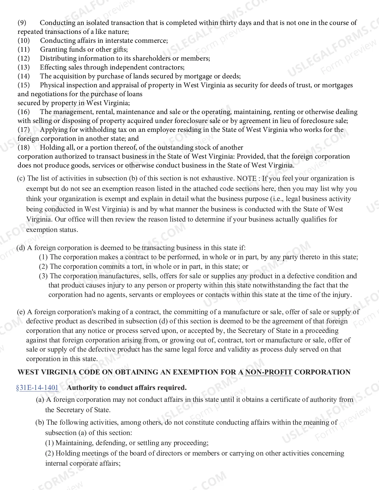 Preview Application for Exemptionfrom Certificate of Authority