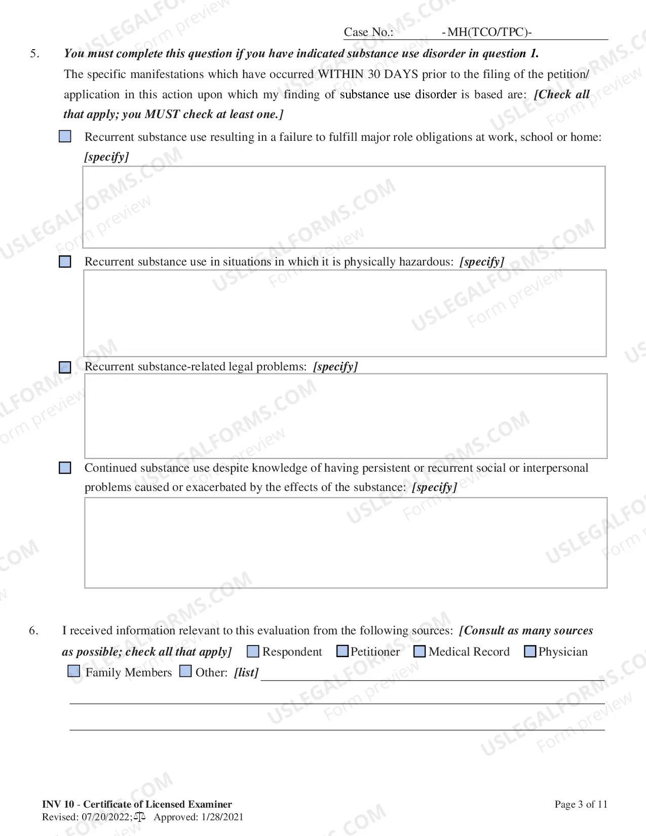 Preview Certificate of Licensed Examiner