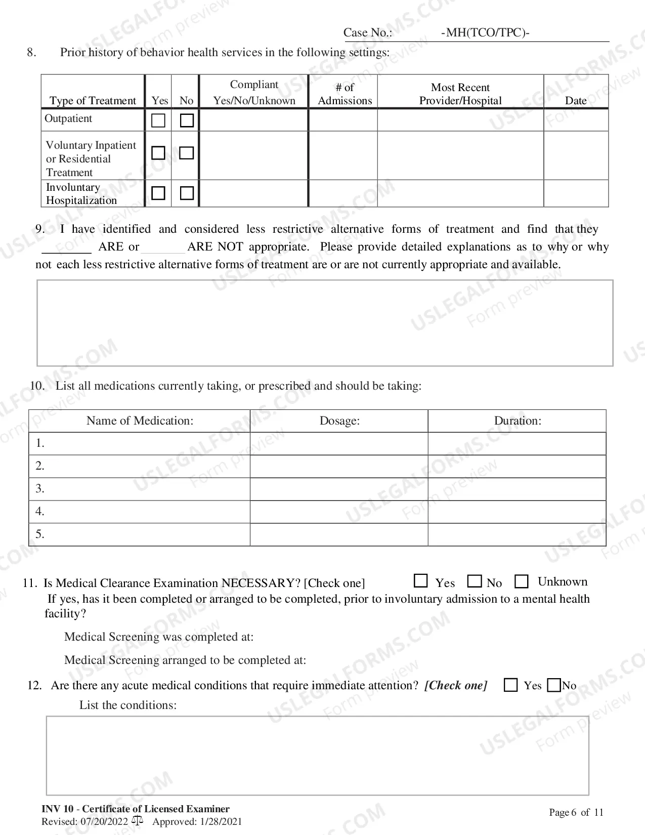 Preview Certificate of Licensed Examiner