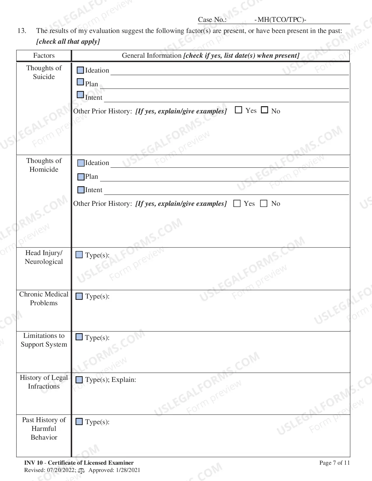 Preview Certificate of Licensed Examiner