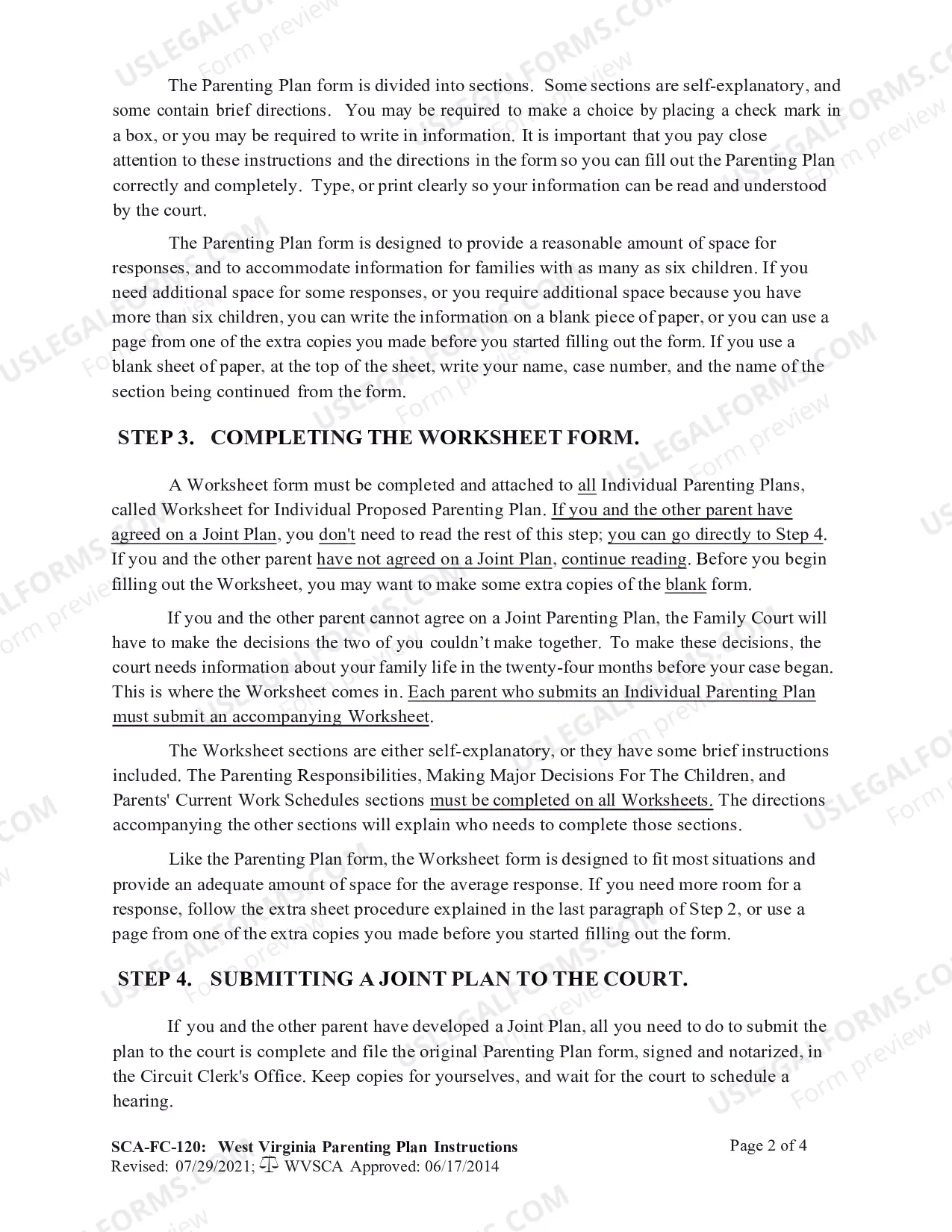 Preview Instructions