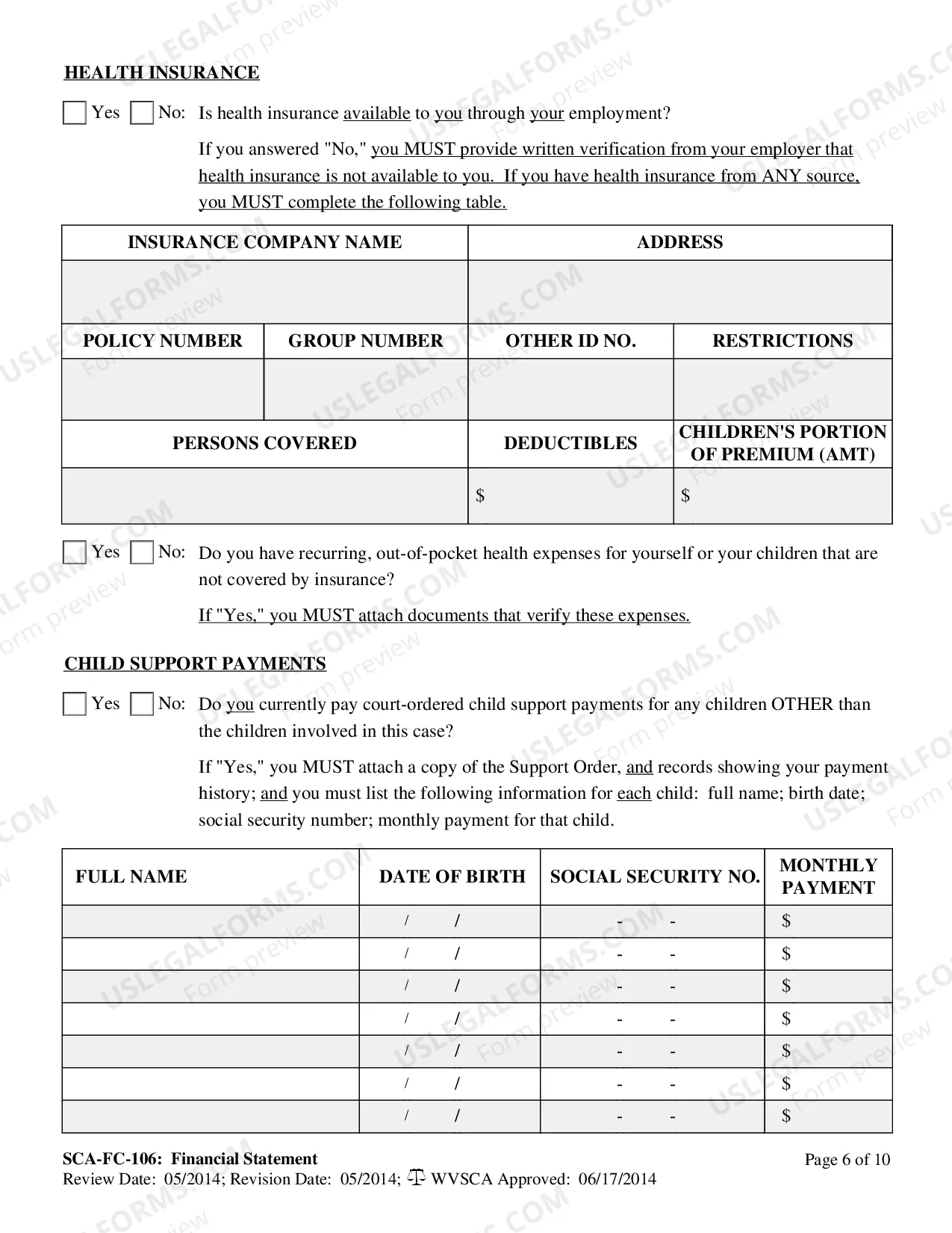 Preview Financial Statement