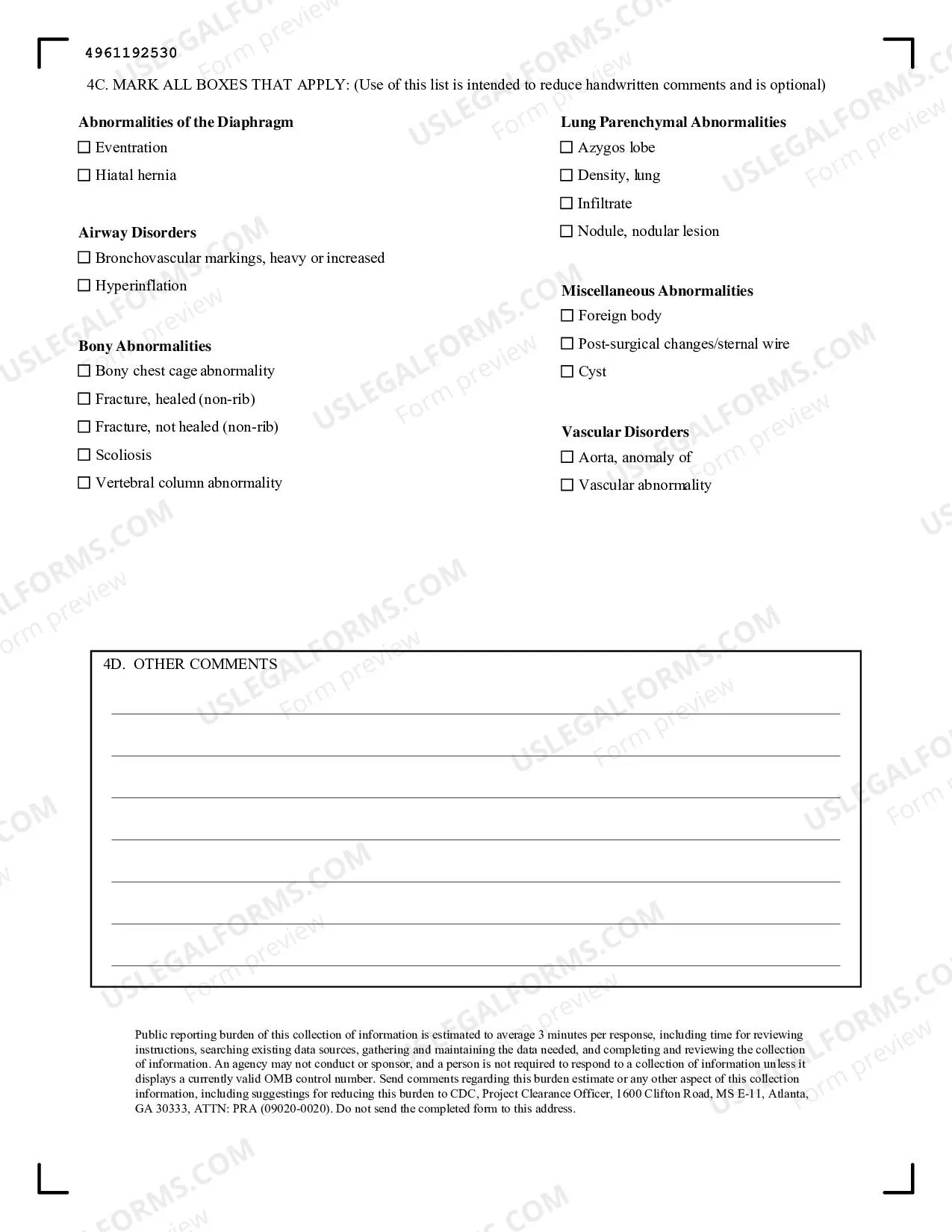 Preview Physicians Roentgenographic Interpretation Report of Occupational Pneumoconiosis