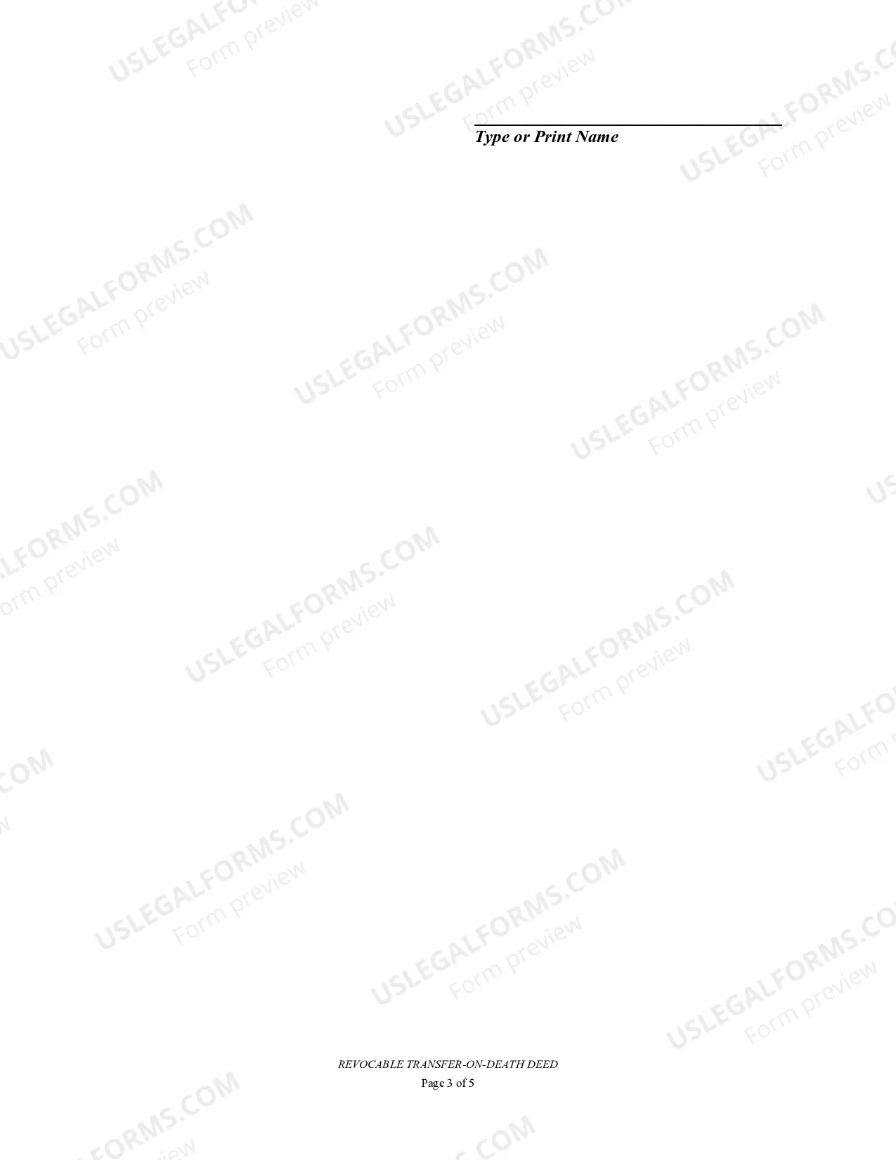 Preview Transfer on Death Deed or TOD - Beneficiary Deed for Individual to a Trust